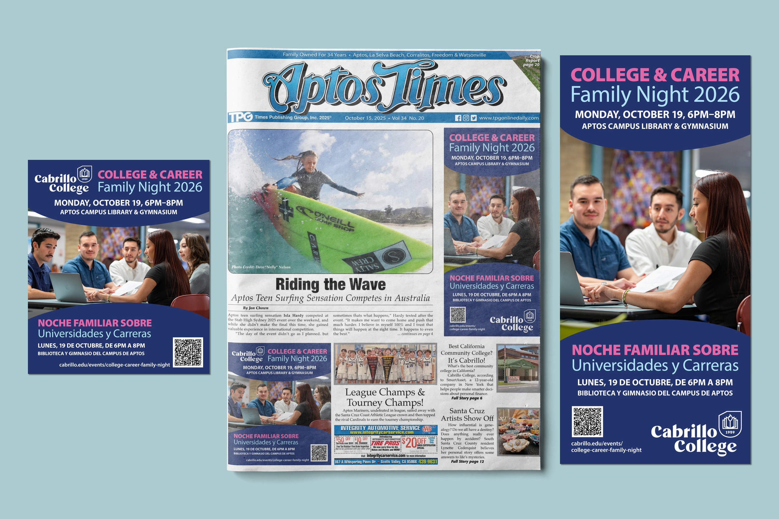 Multimedia campaign print ad design