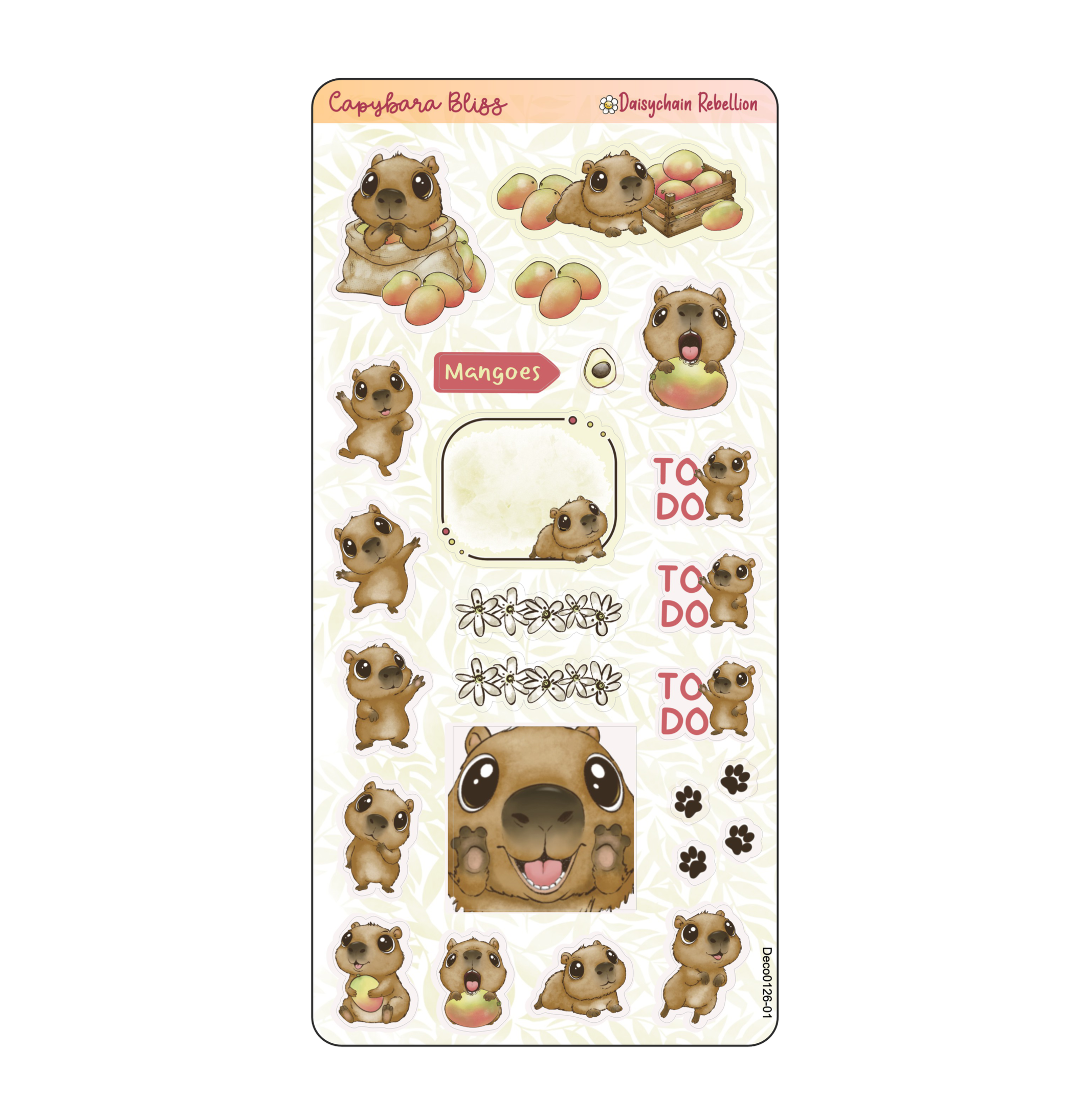 Capybara Bliss Journaling Deco Sticker Kit