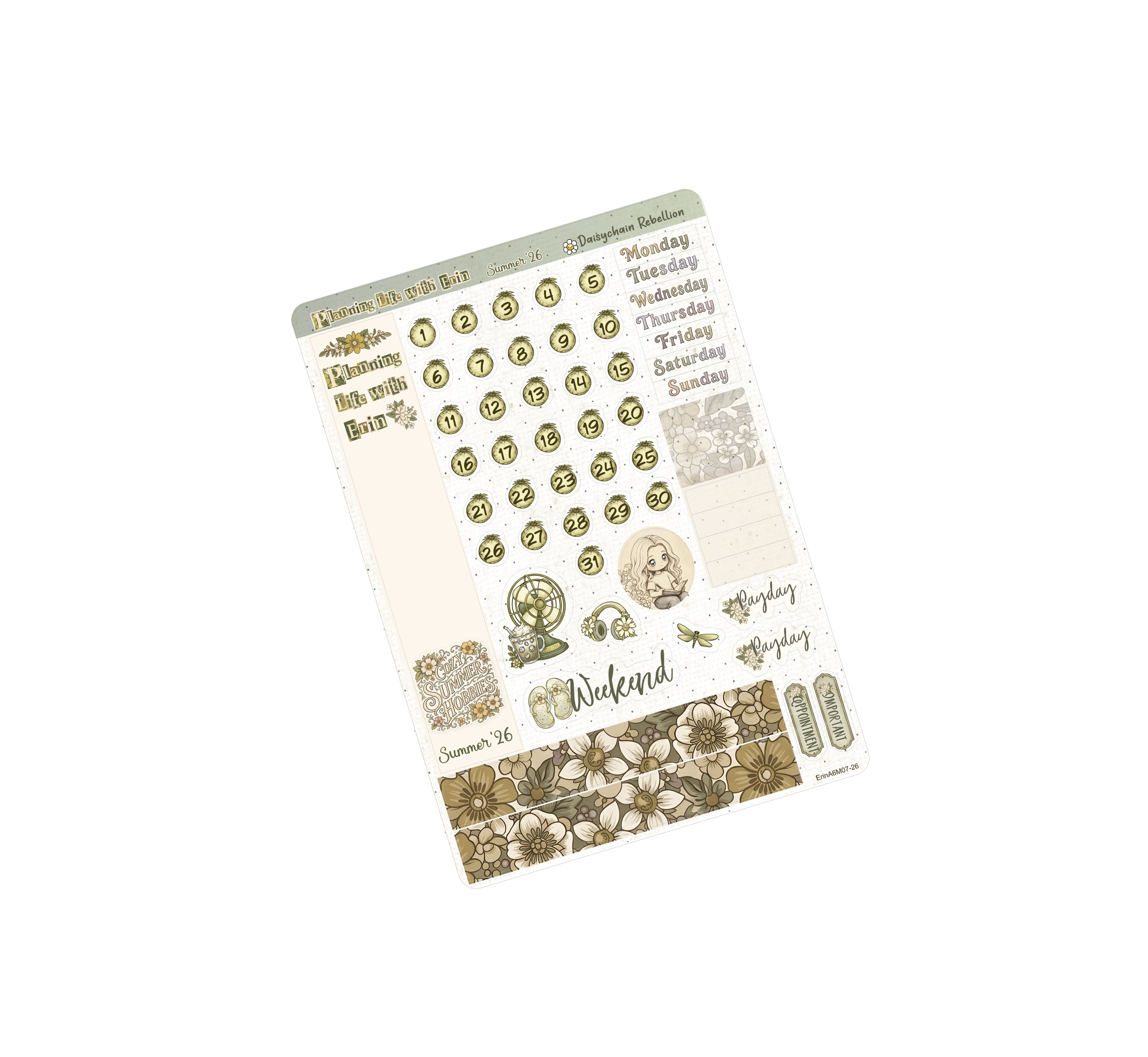PLWE Cozy Summer Petite (A6) Monthly