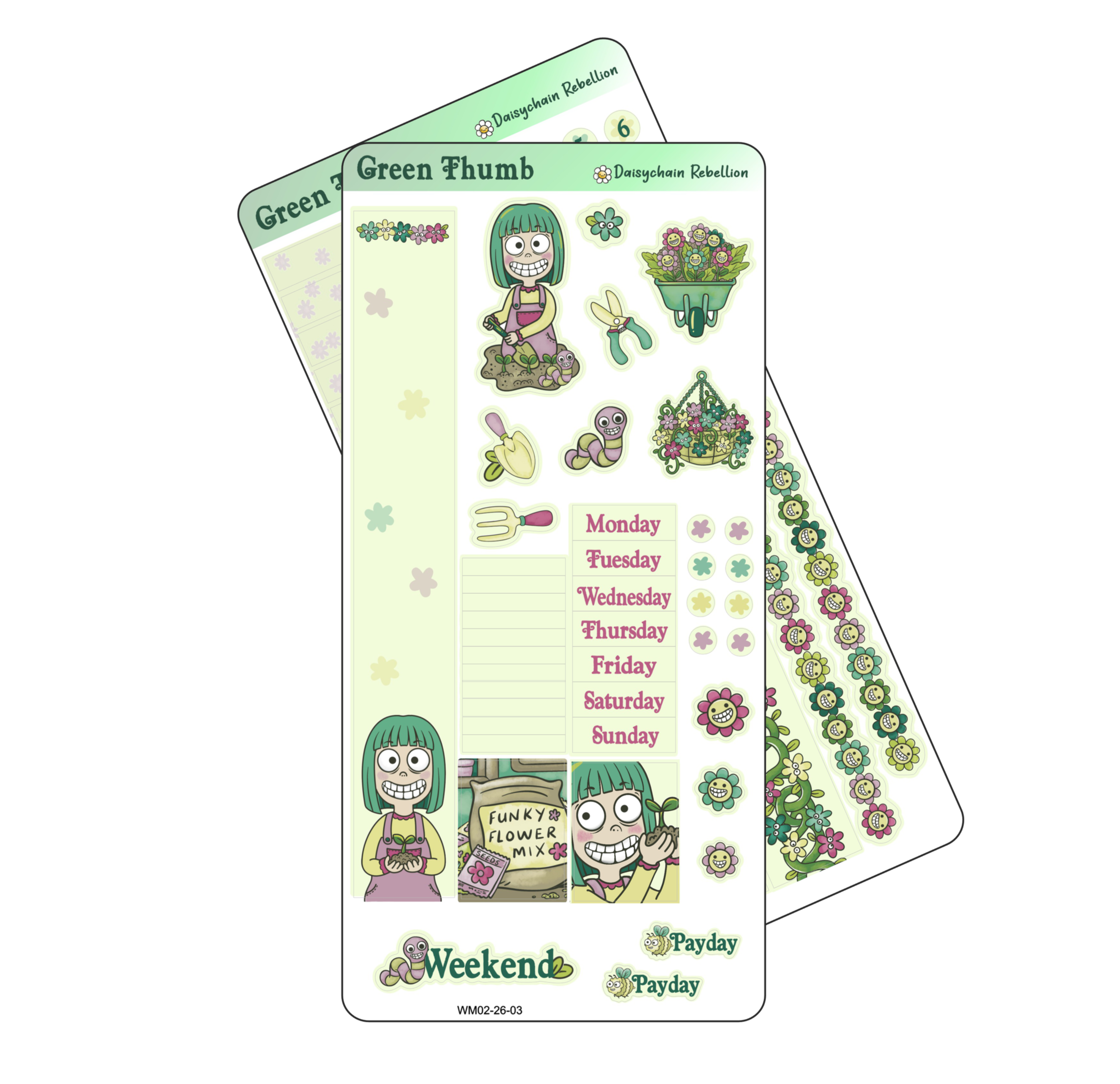 Green Thumb WEEKS Monthly Sticker Kit