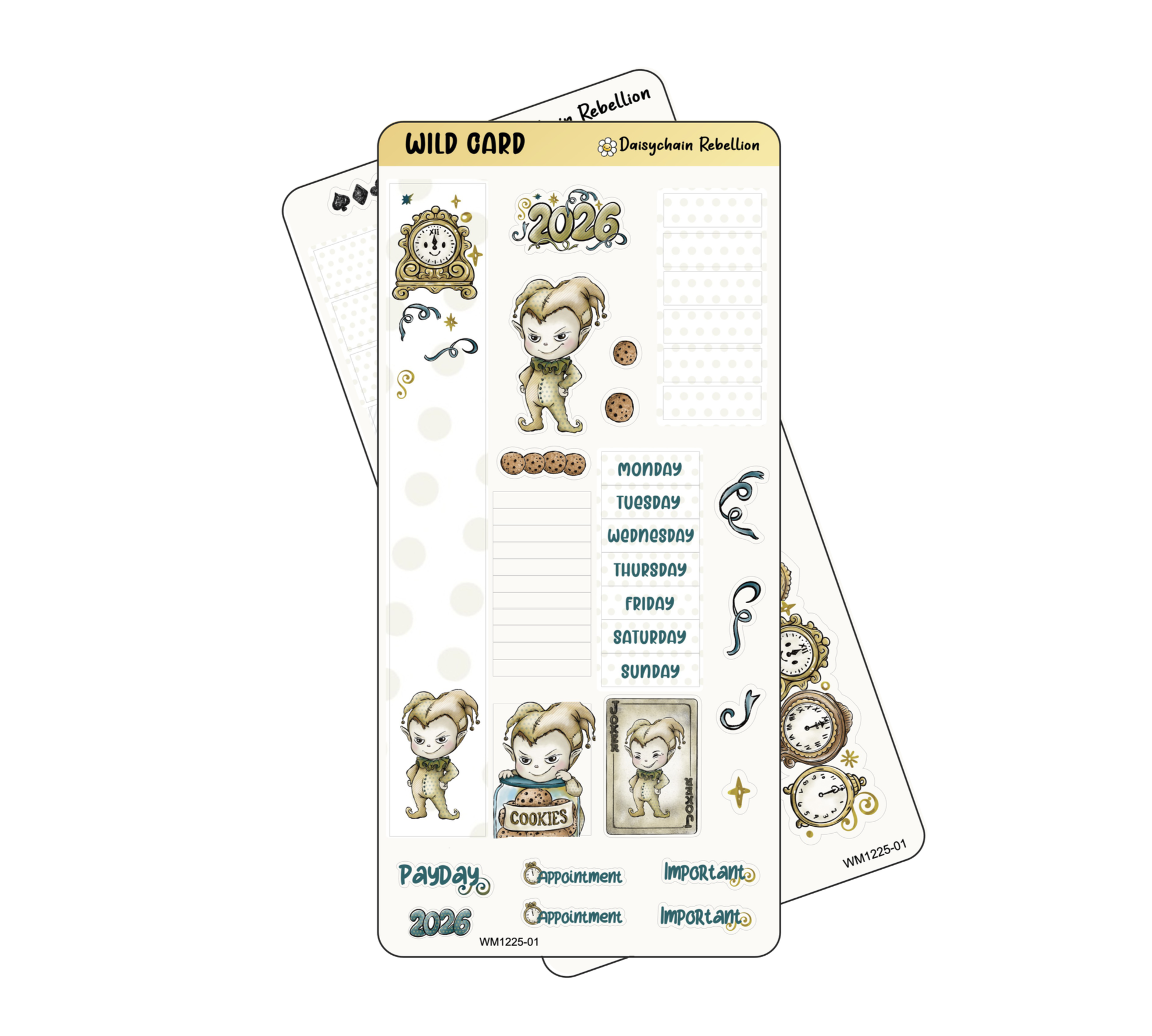 Wild Card WEEKS Monthly Sticker Kit