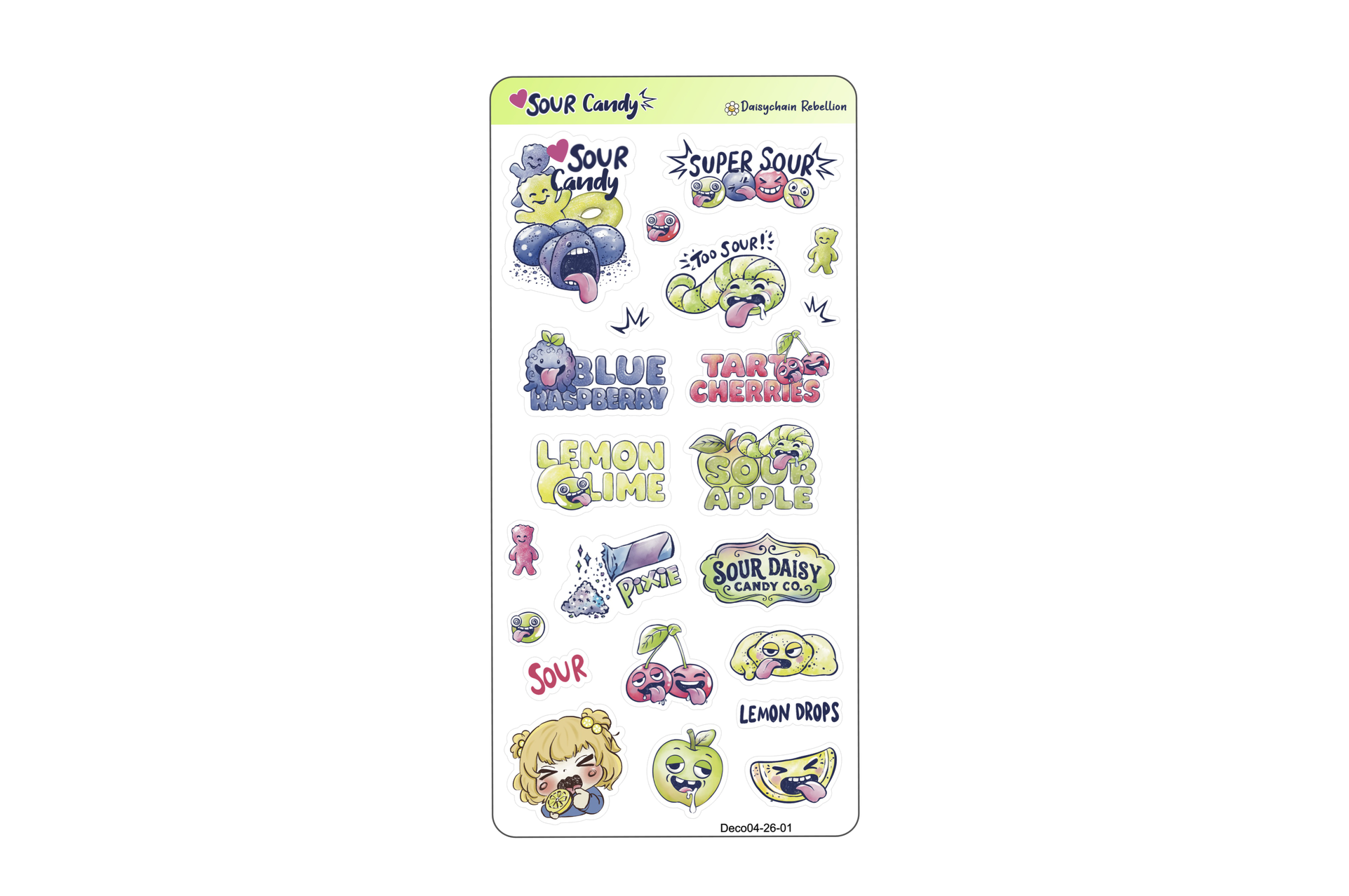 Sour Candy Journaling Deco Sticker Kit