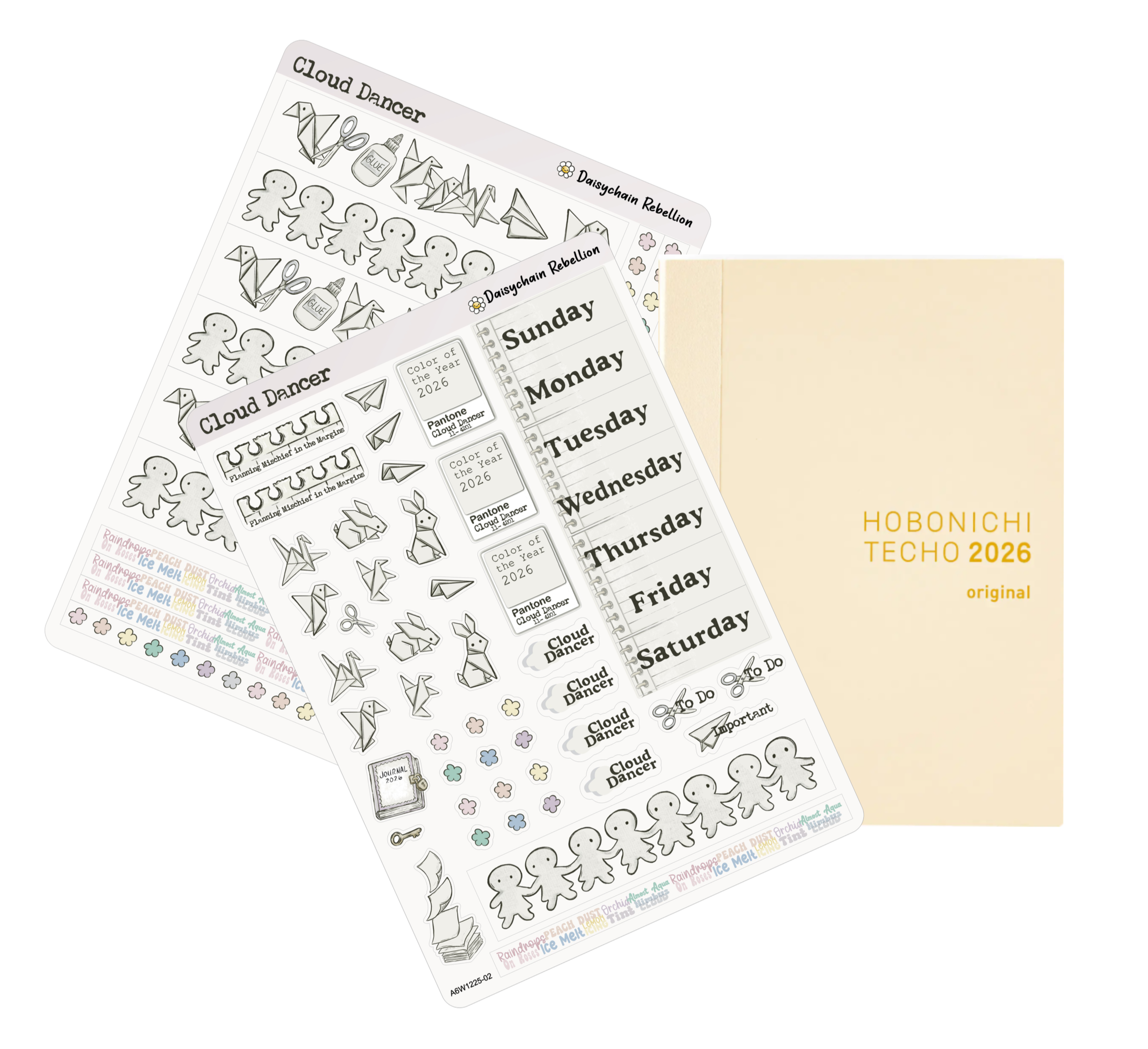 Cloud Dancer PETITE (A6) WEEKLY Planner Sticker Kit