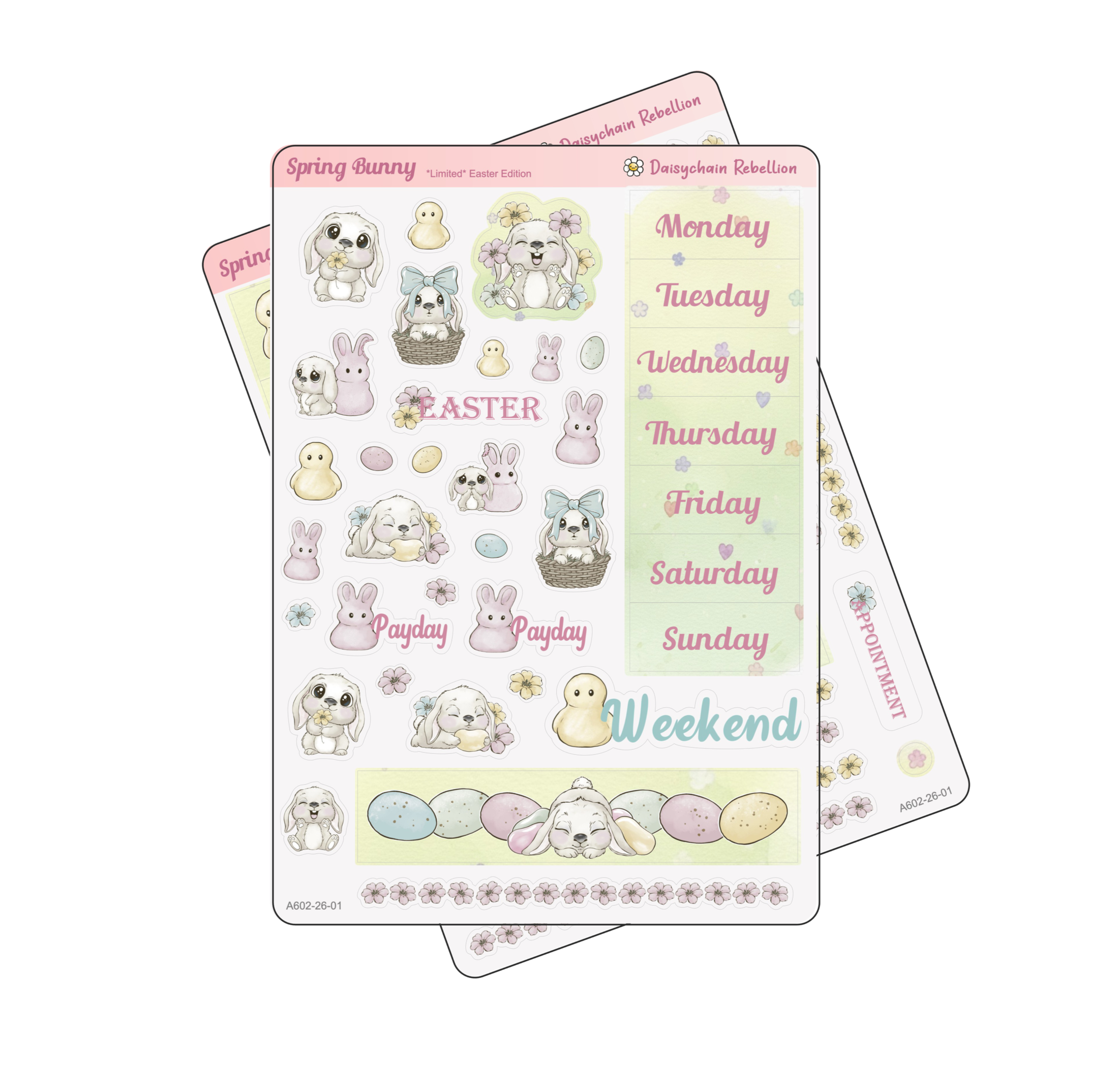 Spring Bunny *Easter Edition* Petite (A6) Weekly Sticker Kit