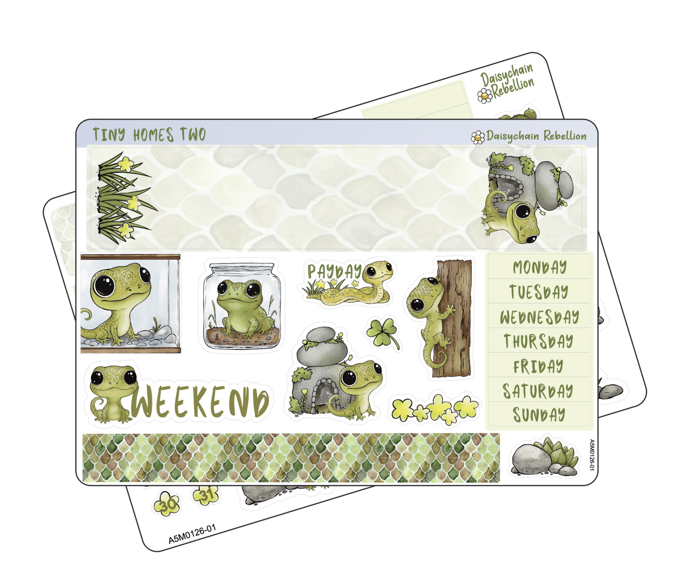 Tiny Homes Two A5 Monthly Sticker Kit
