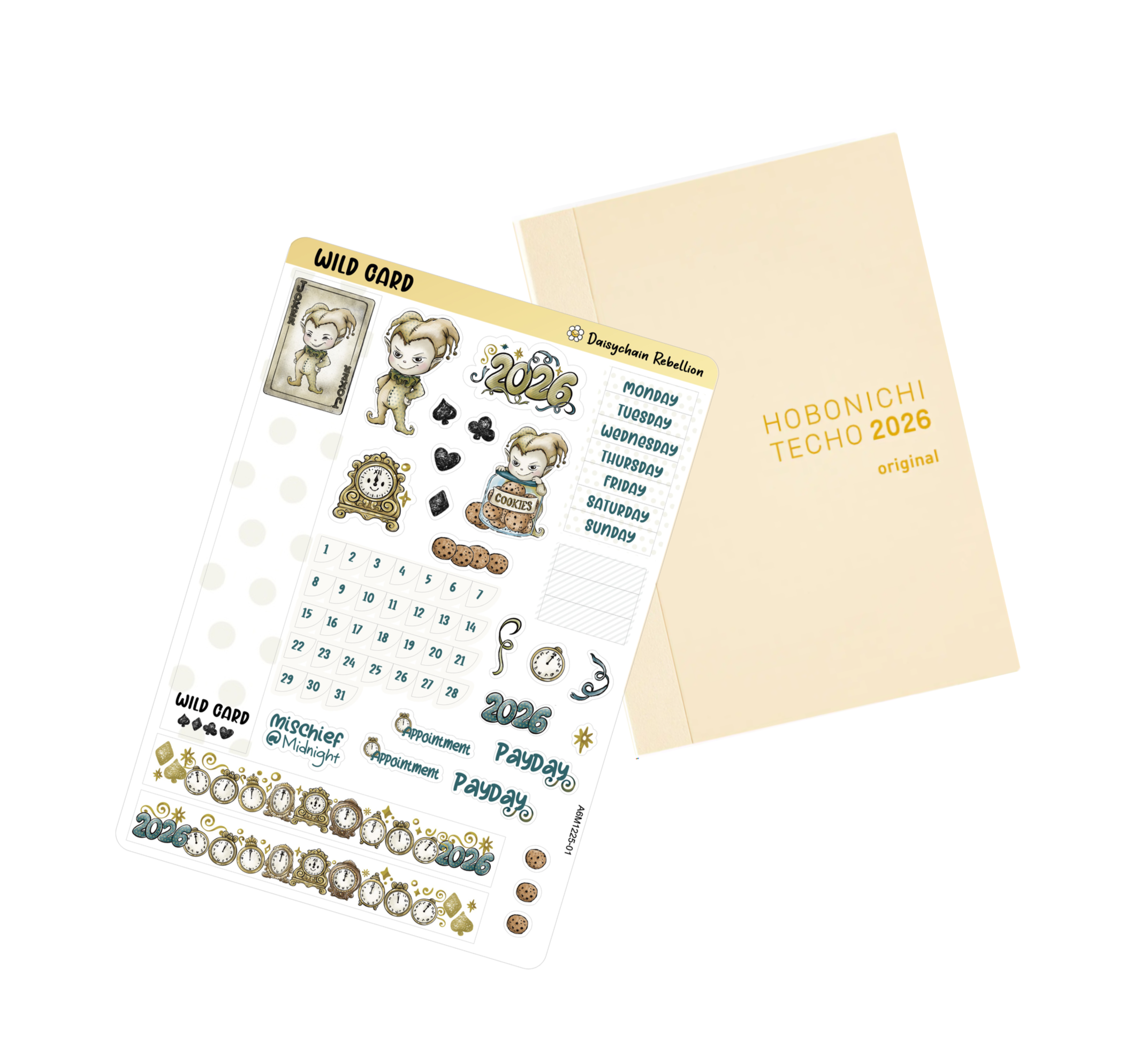 Wild Card PETITE (A6) MONTHLY Planner Sticker Kit