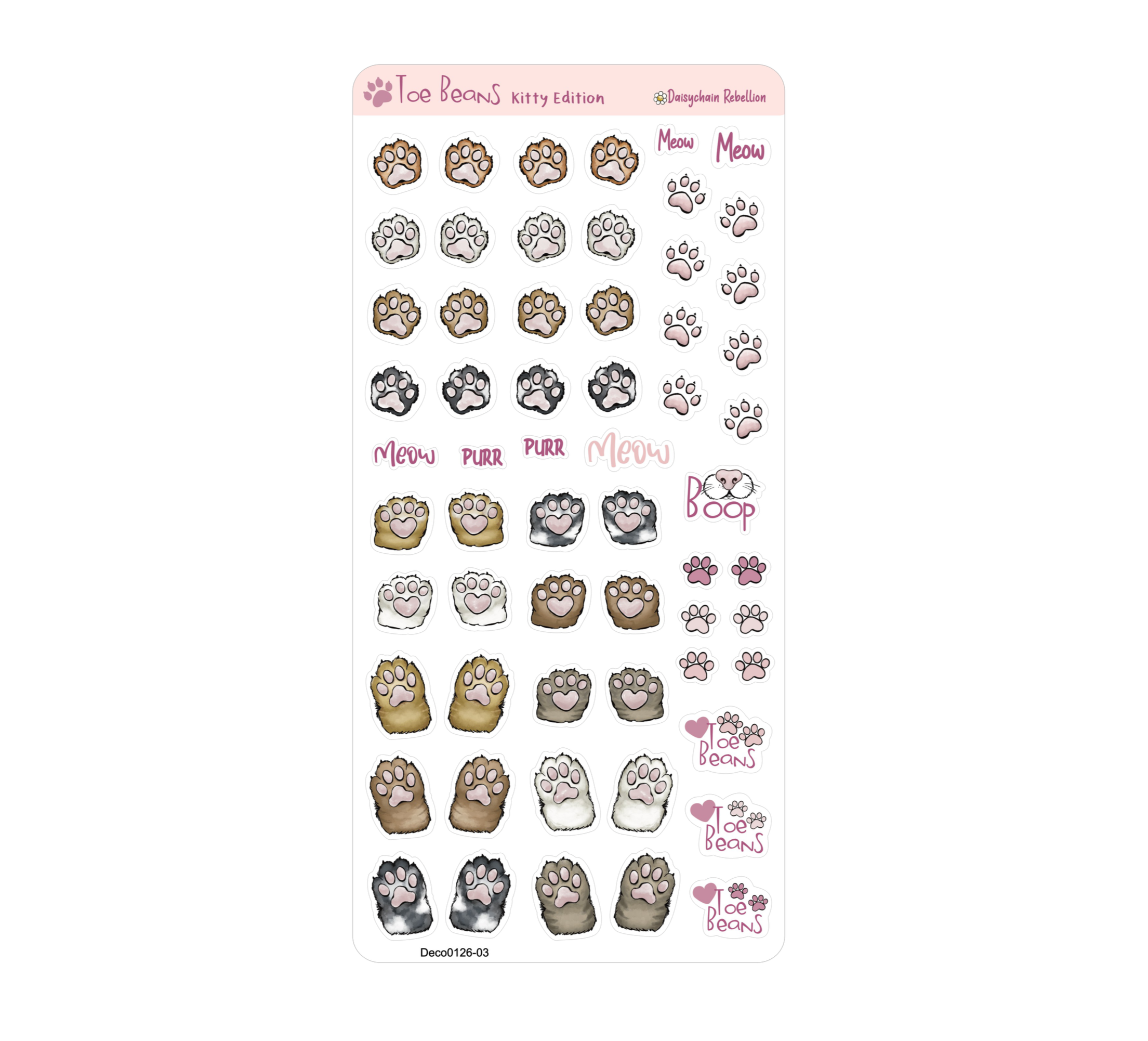 Toe Beans Journaling Deco Stickers