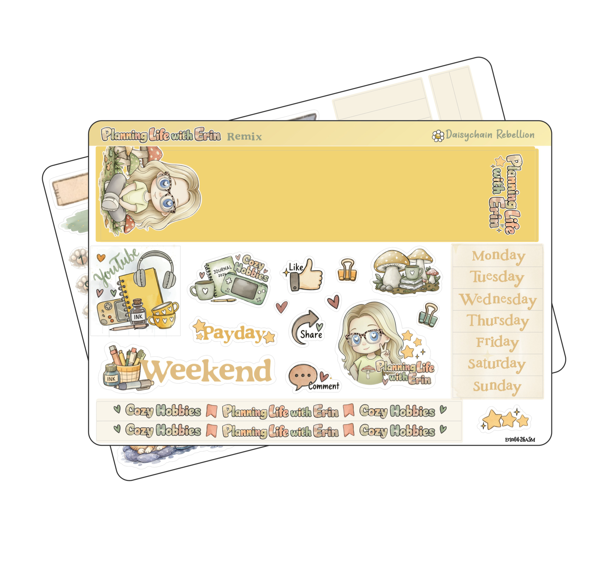Planning Life with Erin REMIX A5 Monthly Planner Sticker Kiet