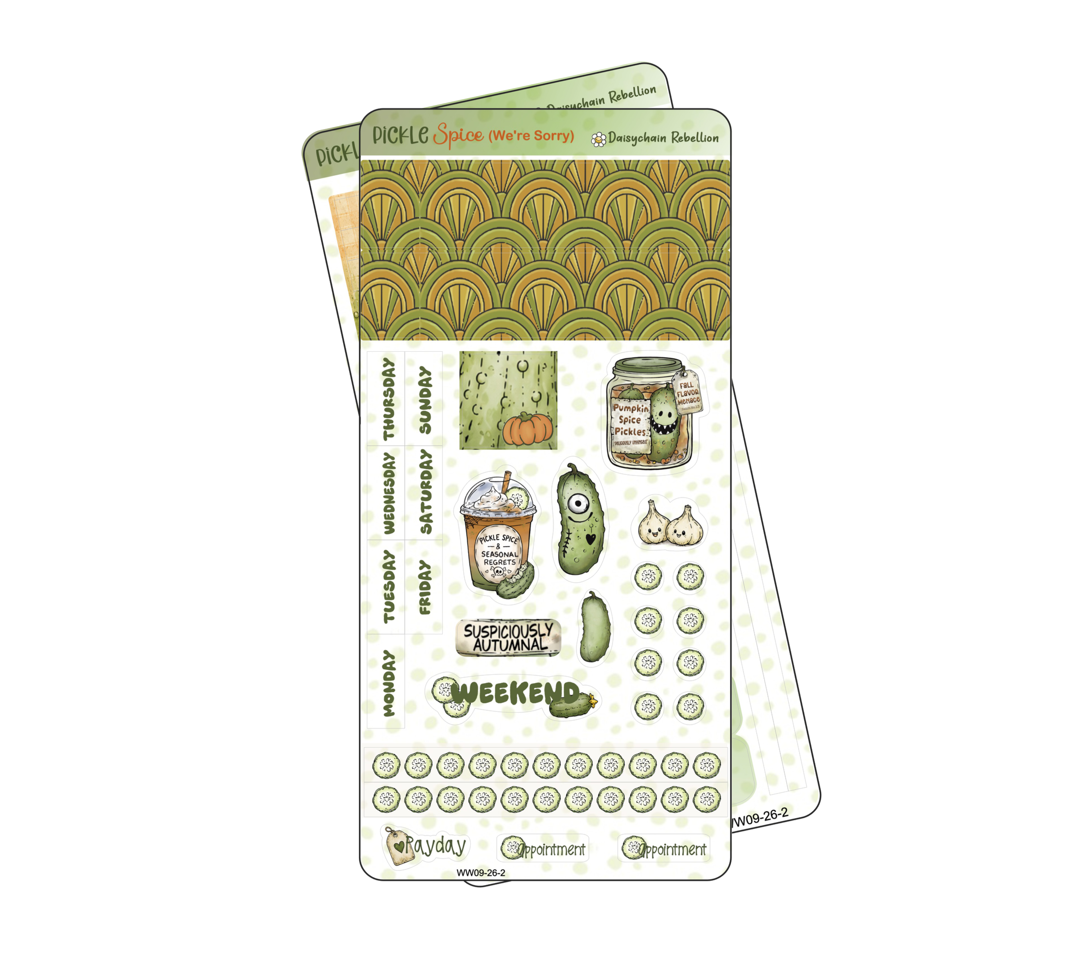 Pickle Spice WEEKS Weekly Planner Sticker Kit