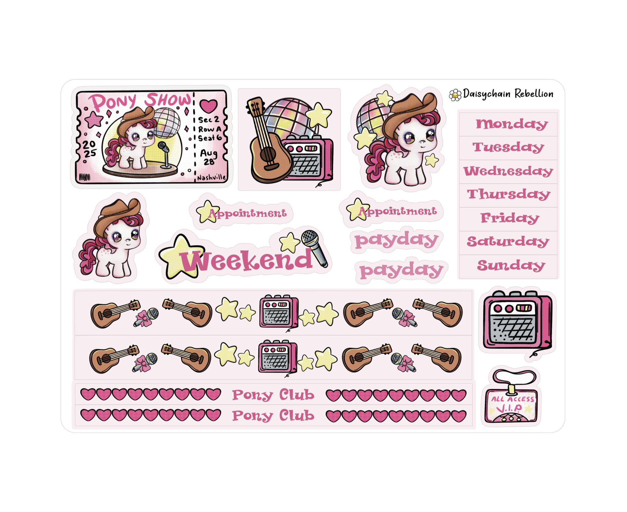 The Rhinestone Pony Mini Sticker Kit