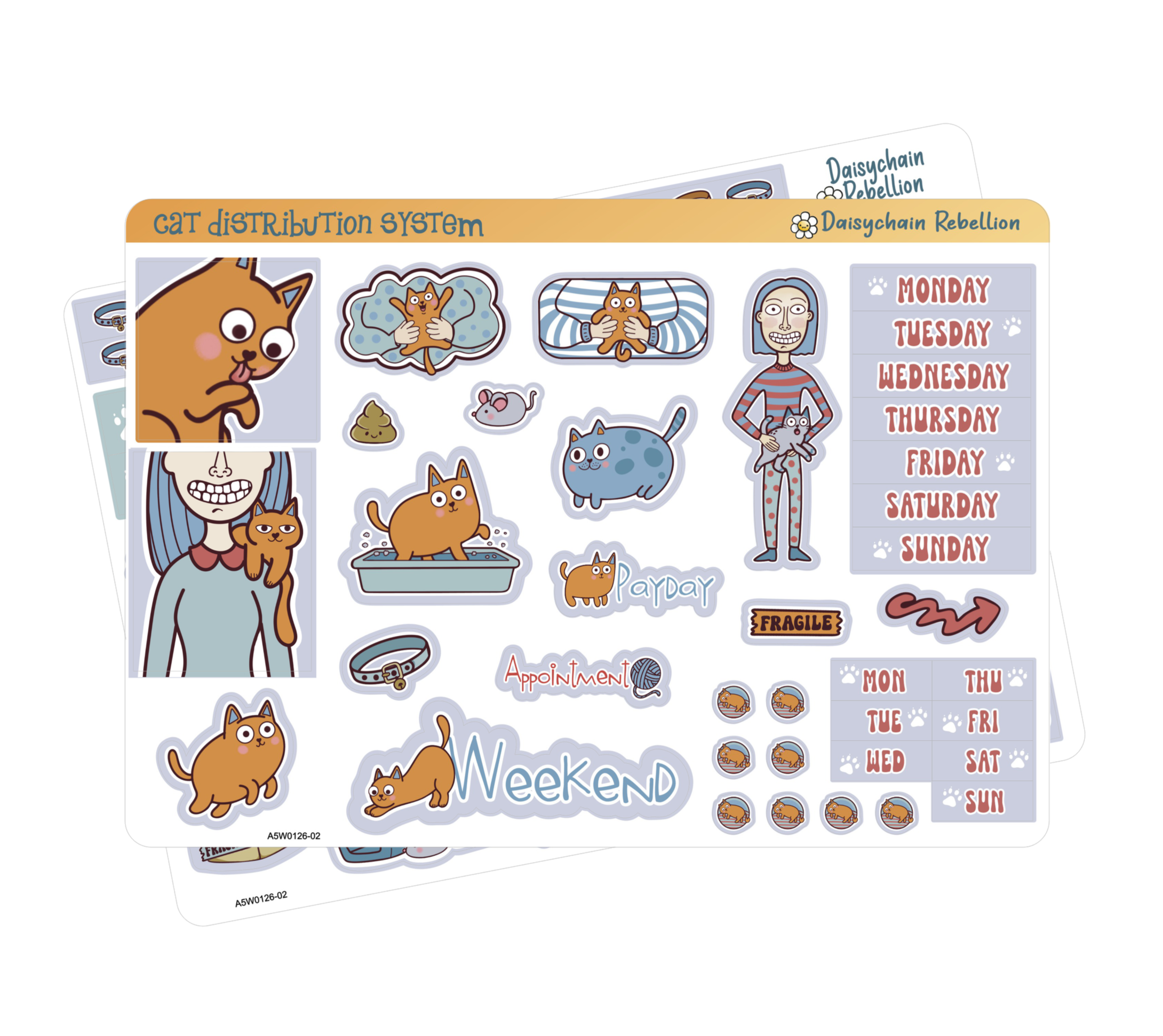Cat Distribution System A5 Weekly Sticker Kit (Copy)
