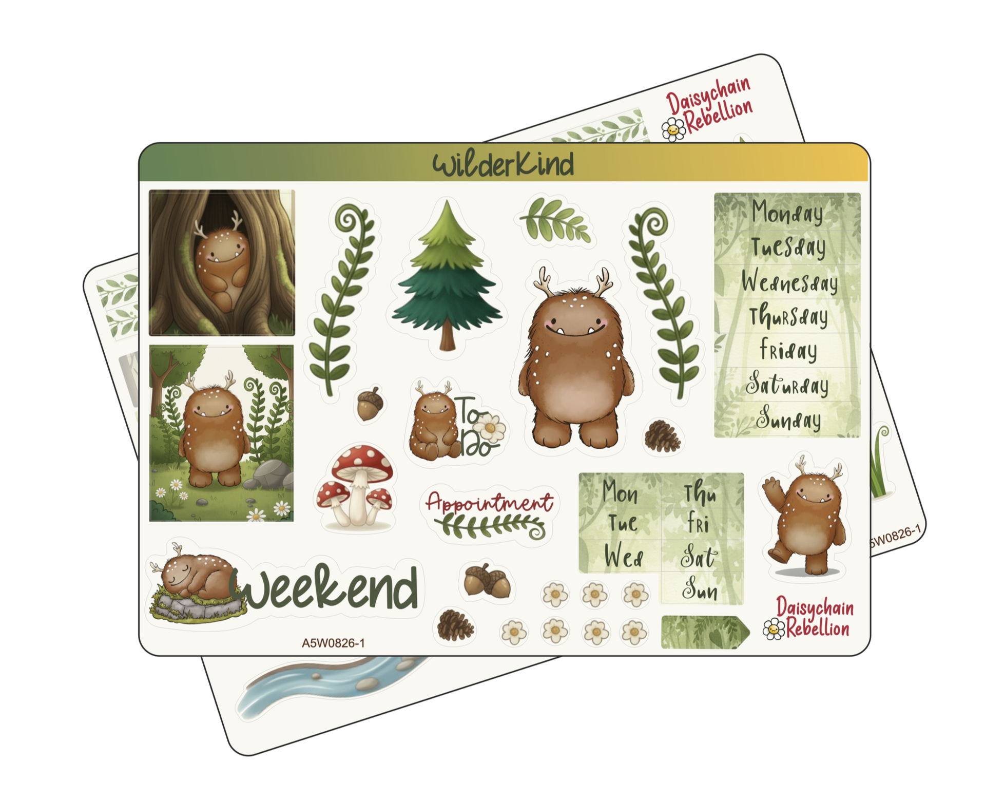 Wilderkind A5 Weekly Planner Sticker Kit