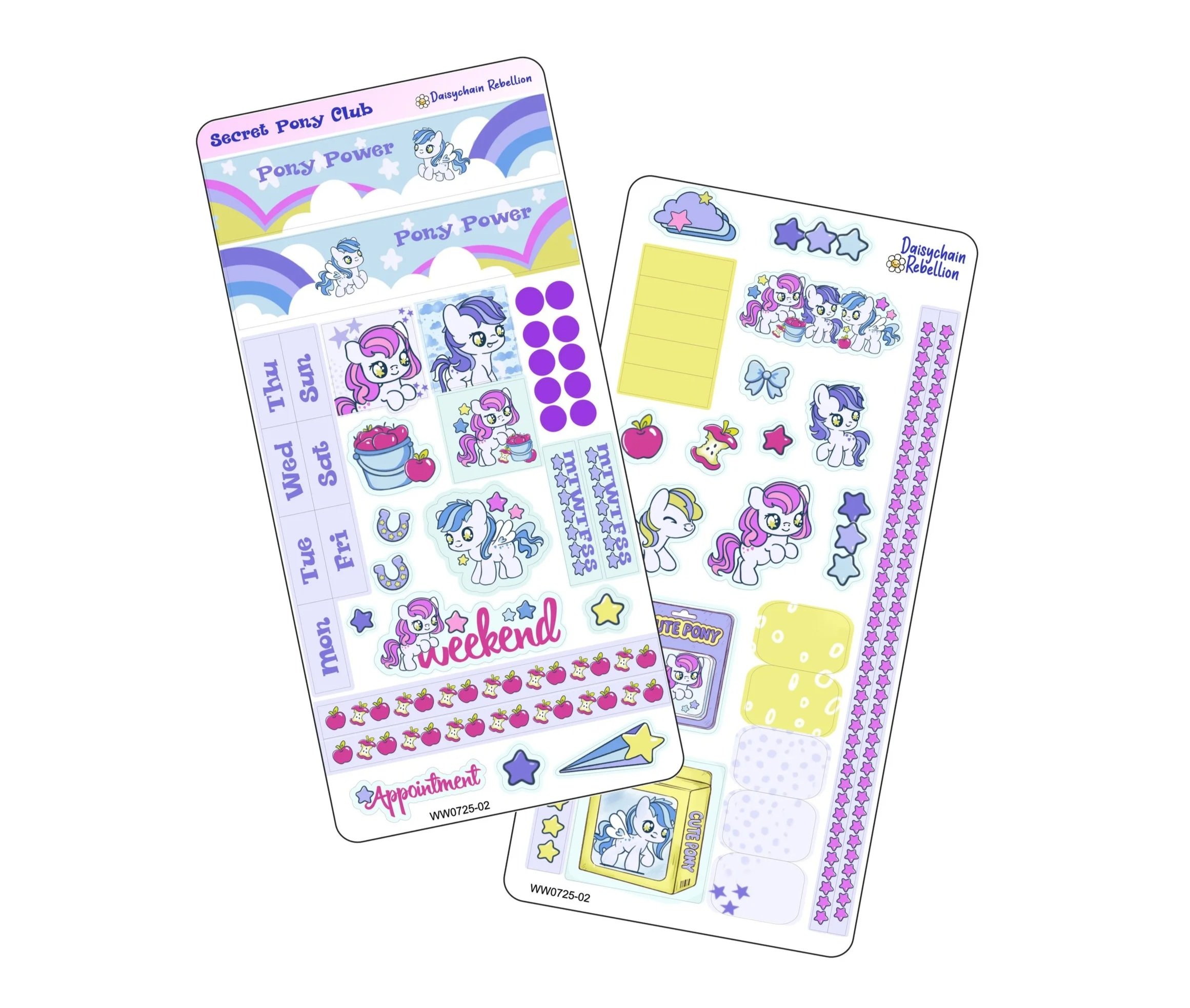 Bright Ponies WEEKS Weekly Sticker Kit