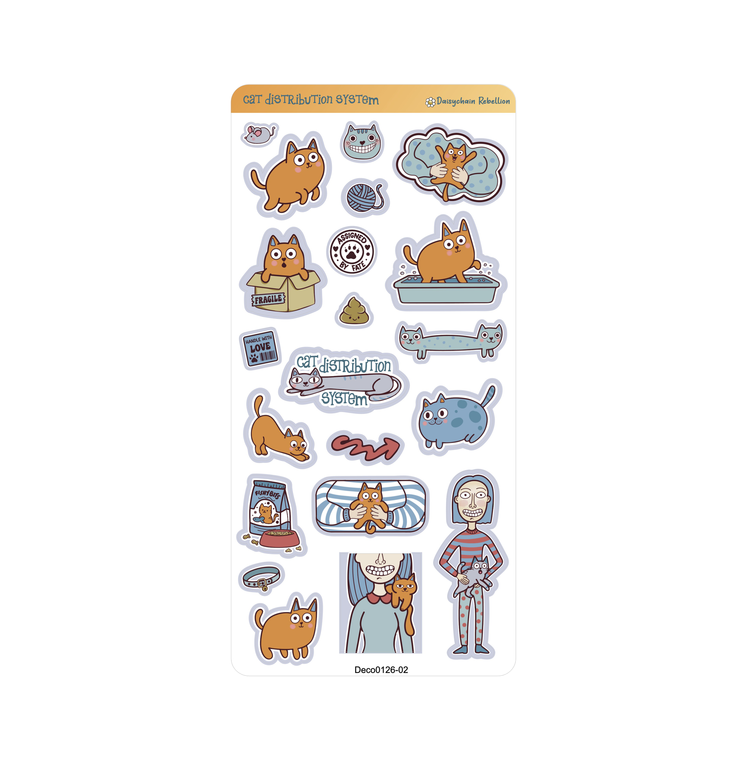 Cat Distribution System Journaling Deco Stickers