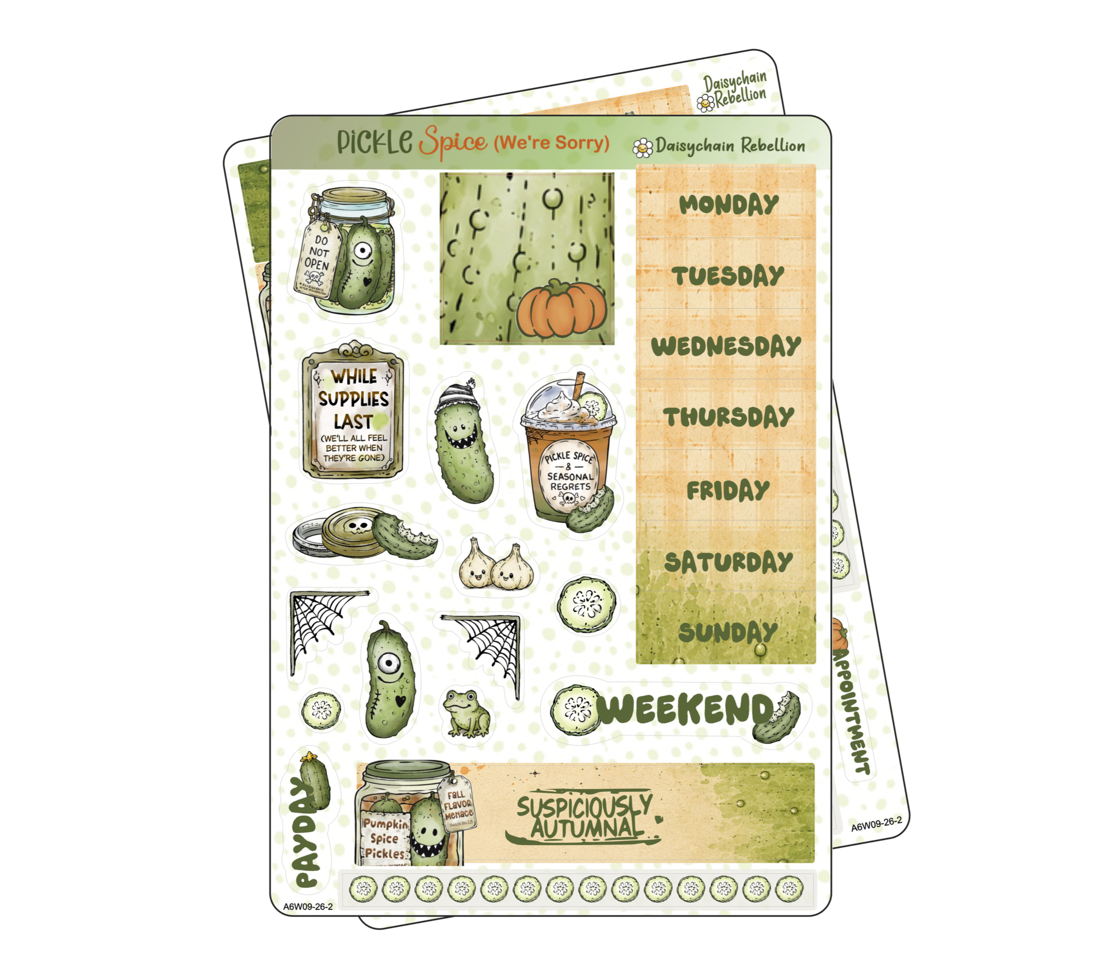 Pickle Spice Petite (A6) Weekly Planner Sticker Kit