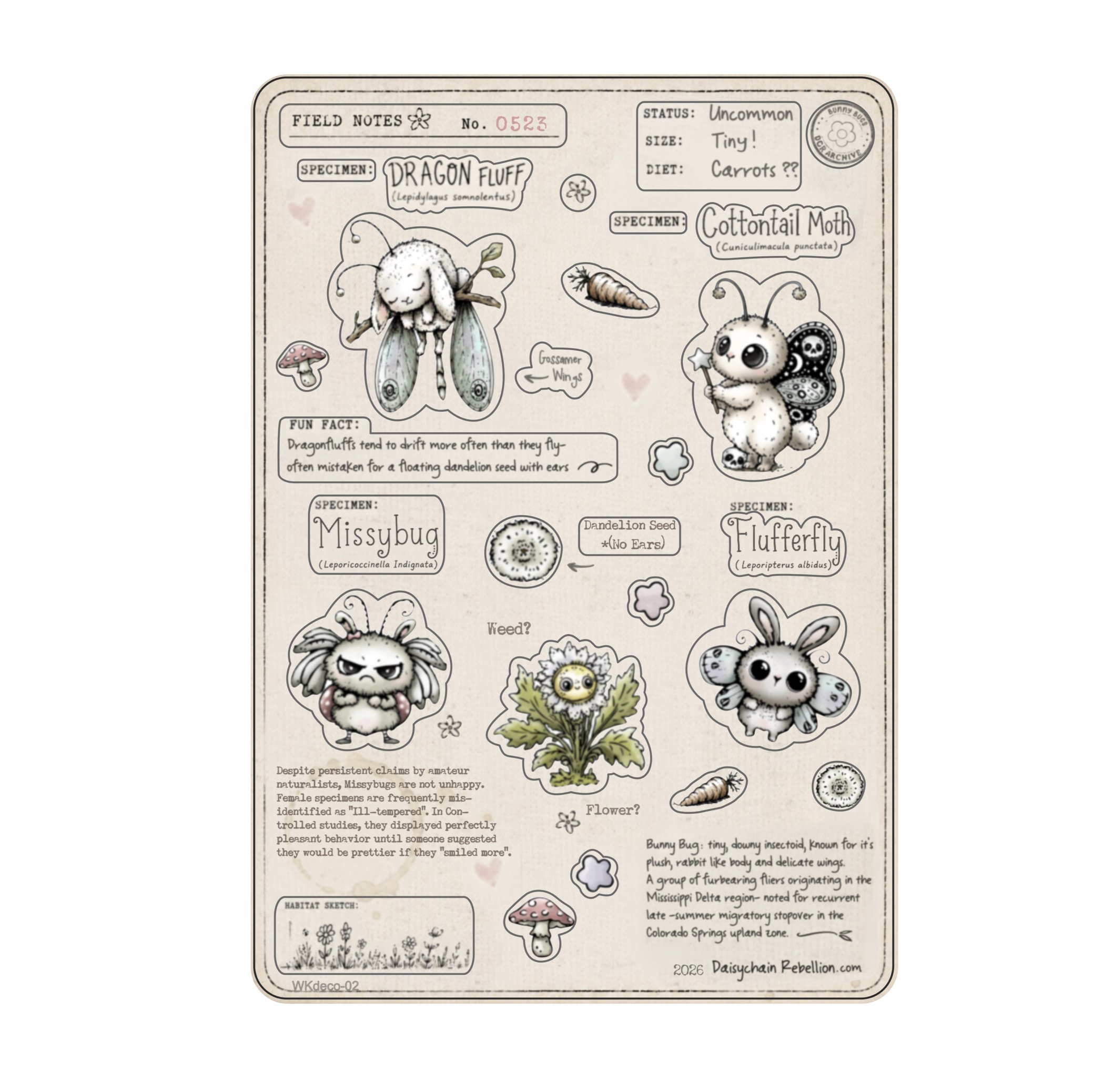 Bunny Bugs Journaling Deco Sticker Kit