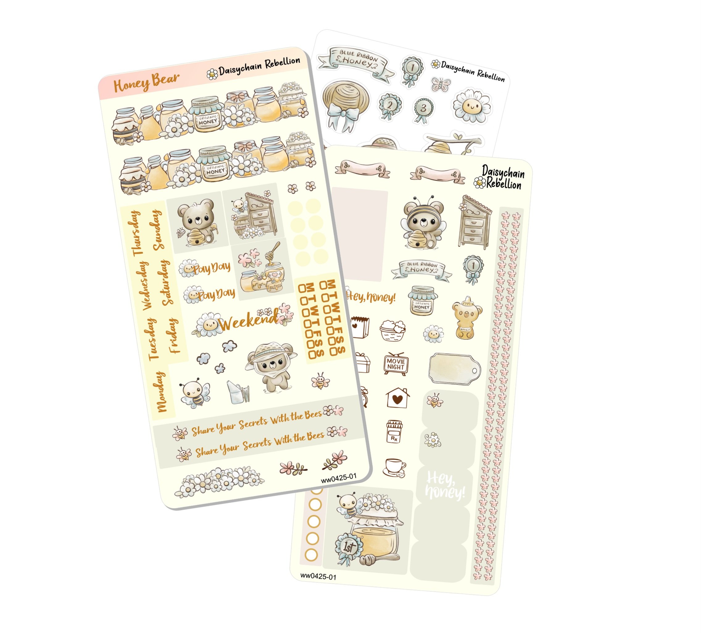 Honey Bears ~ Weeks Weekly Sticker Kit