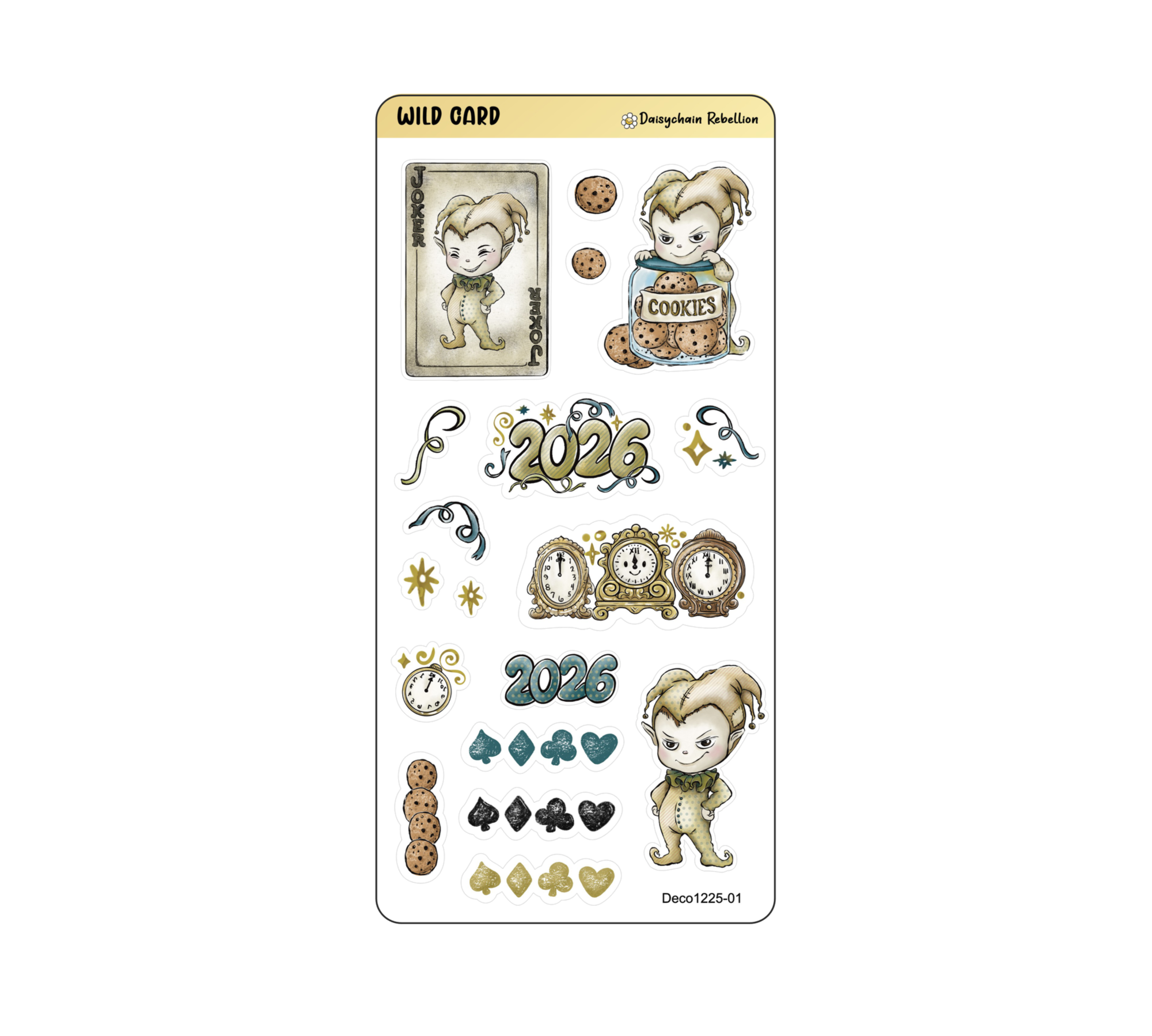 Wild Card Journaling Deco Sticker Sheet