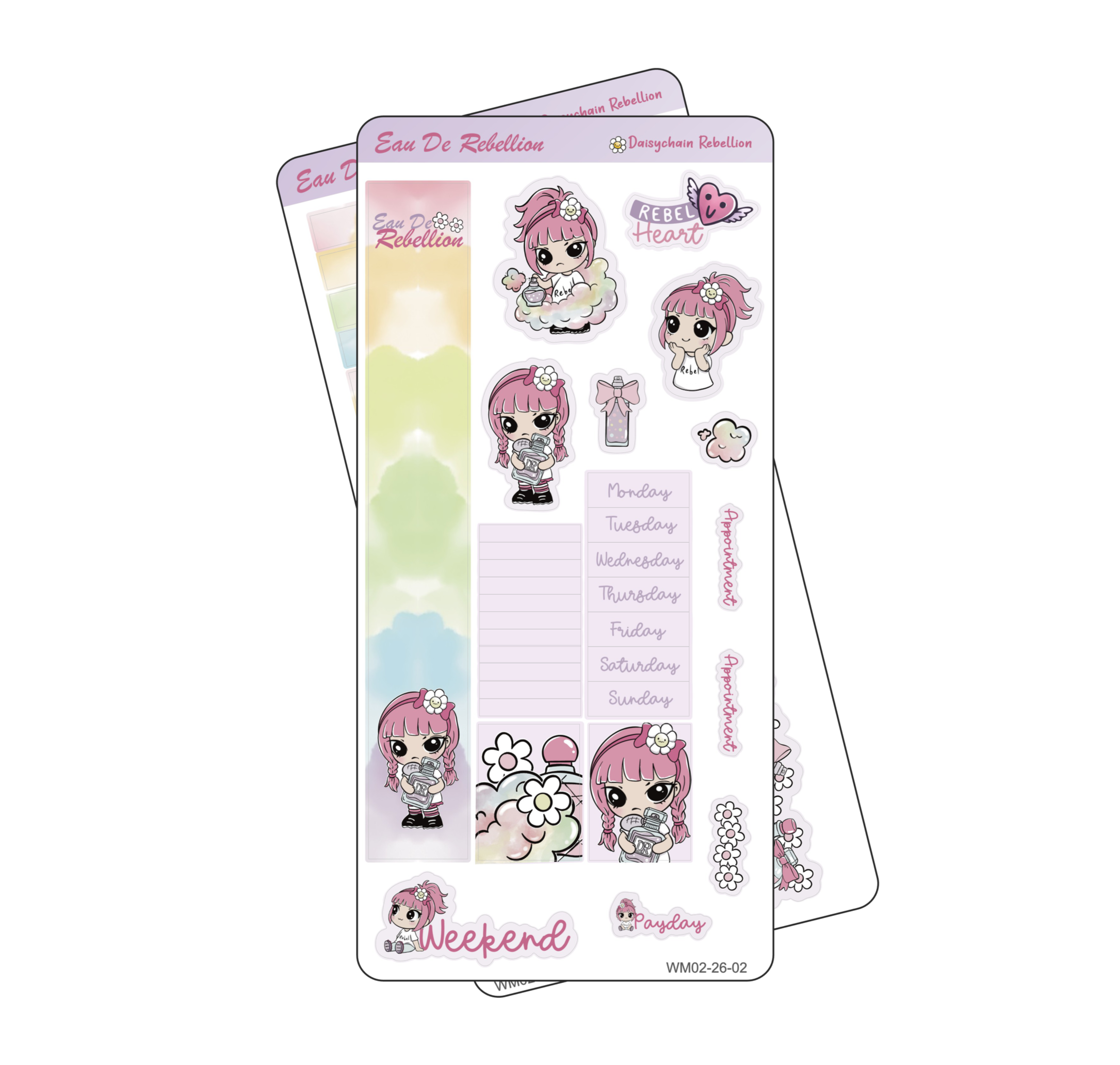 Eau De Rebellion WEEKS Monthly Sticker Kit