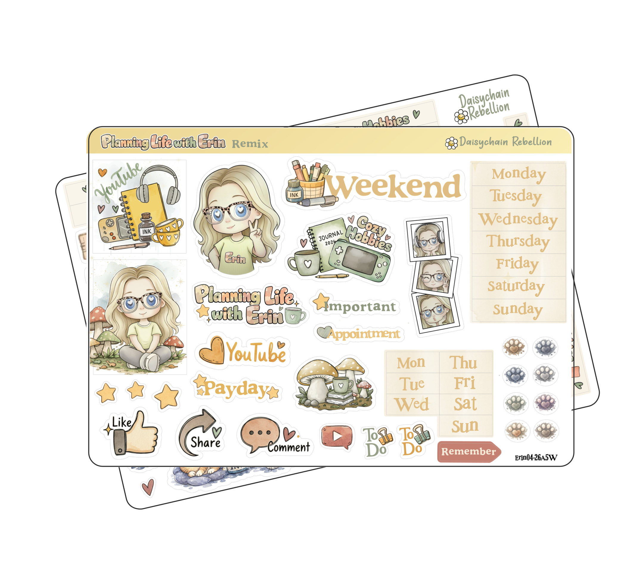 Planning Life with Erin REMIX A5 Weekly Planner Sticker Kit
