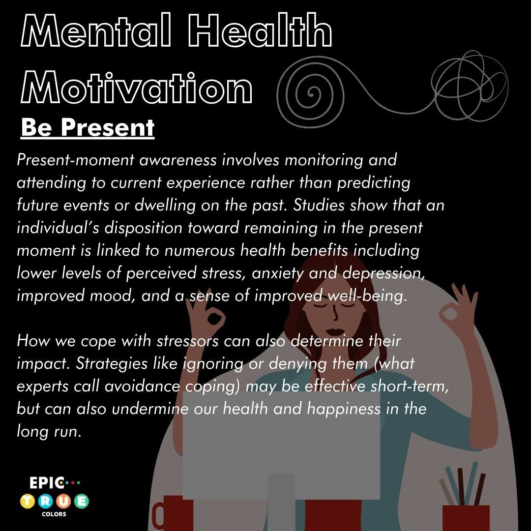 Present-moment awareness, also known as mindfulness, has been shown to have numerous benefits for our mental health. By paying attention to our thoughts, feelings, and physical sensations in the present moment, we can reduce stress, anxiety, and depr