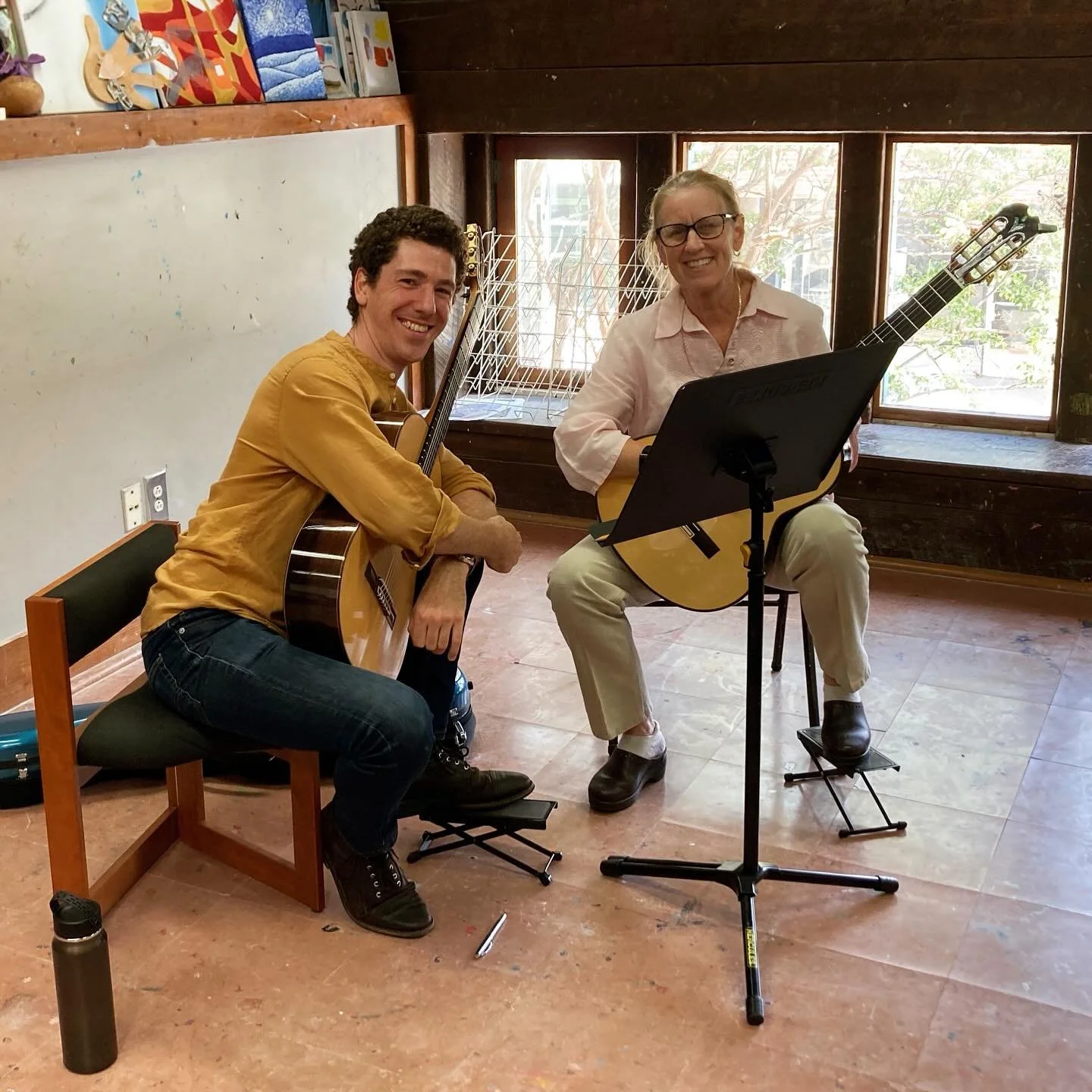 It was a joy to perform and teach at last weekend&rsquo;s inaugural Greenville Guitar Festival alongside @adam_kossler_guitarist, @elliotfrankguitar, and @sasasounds who all gave wonderful concerts! Kate Oliphant and Cindy Spell at Radius Guitar Coll