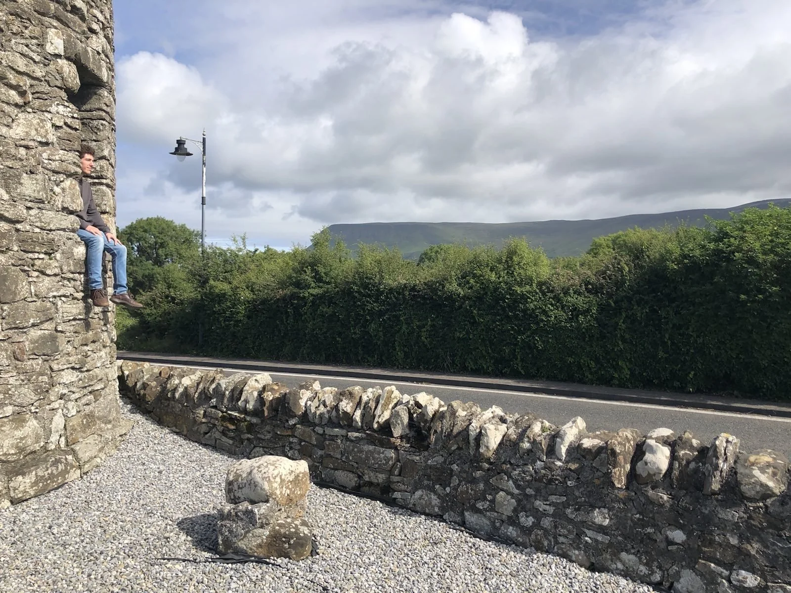 Perched on Medieval ruins at Ben Bulben, Sligo, Ireland 2022