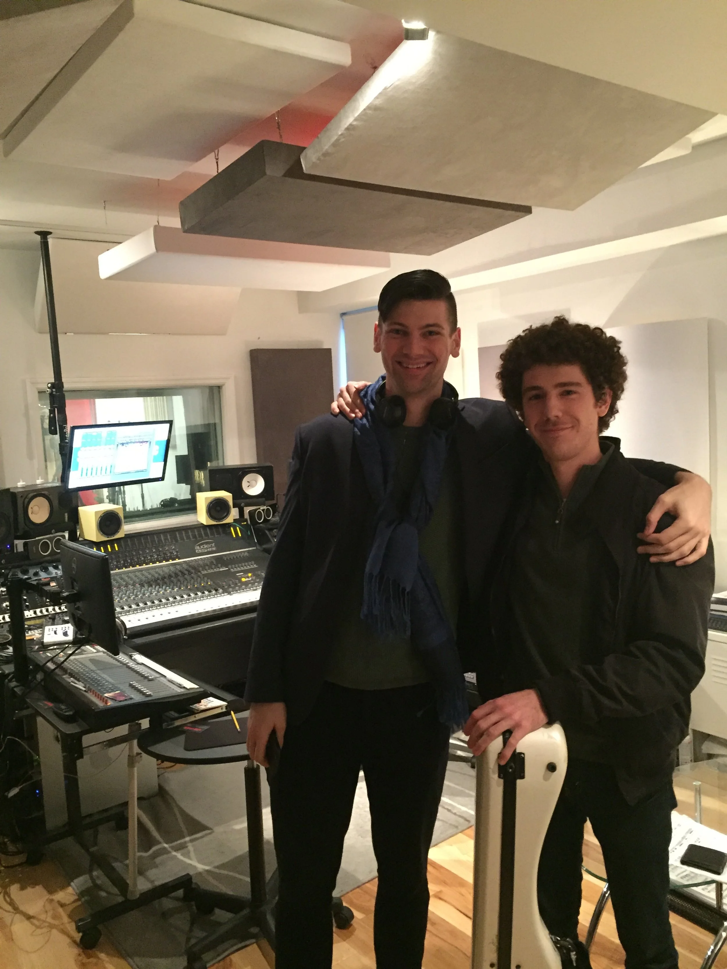 Recording with saxophonist Thomas Giles at Skillman Music in Brooklyn, 2016