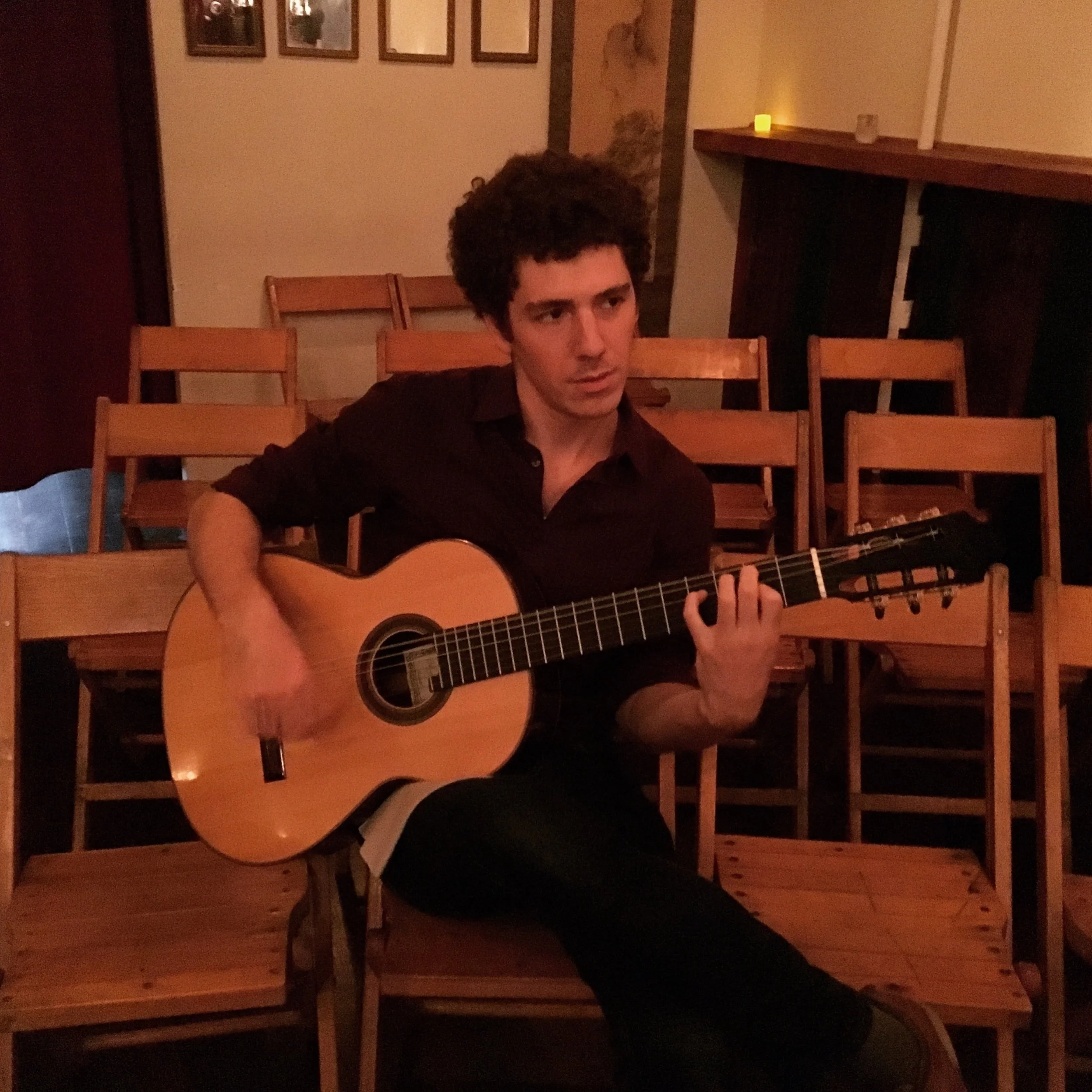 Warming up at The Owl Music Parlor, 2017