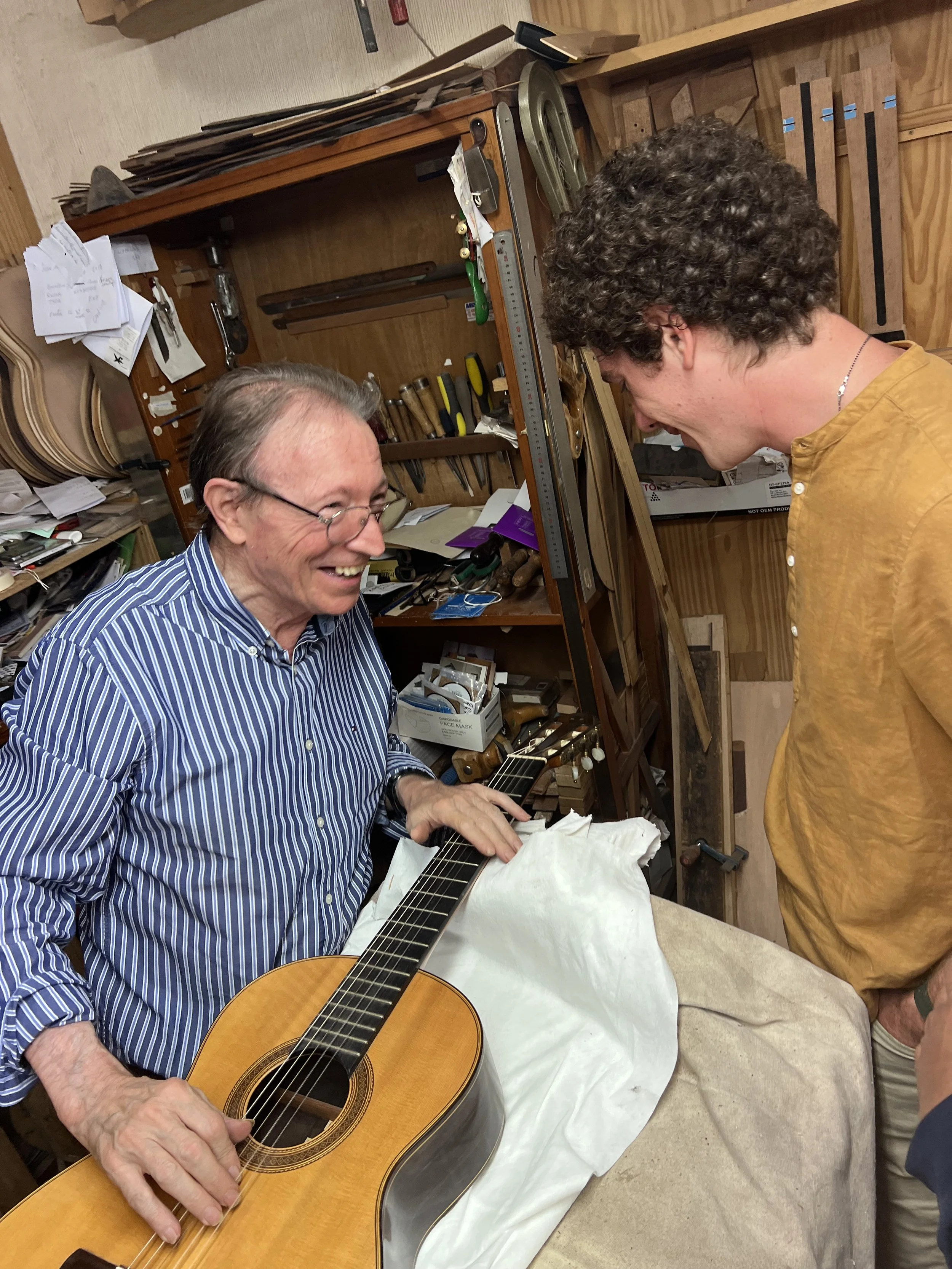 With Paco Marín and Leo Brouwer's guitar, Granada 2022