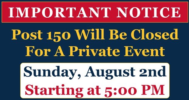 Closed For Private Event