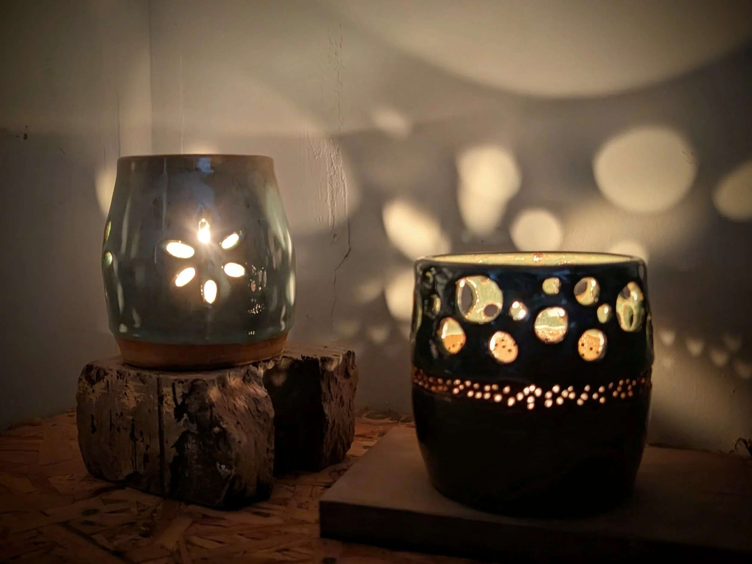 Spooky Candle Lanterns Pottery
