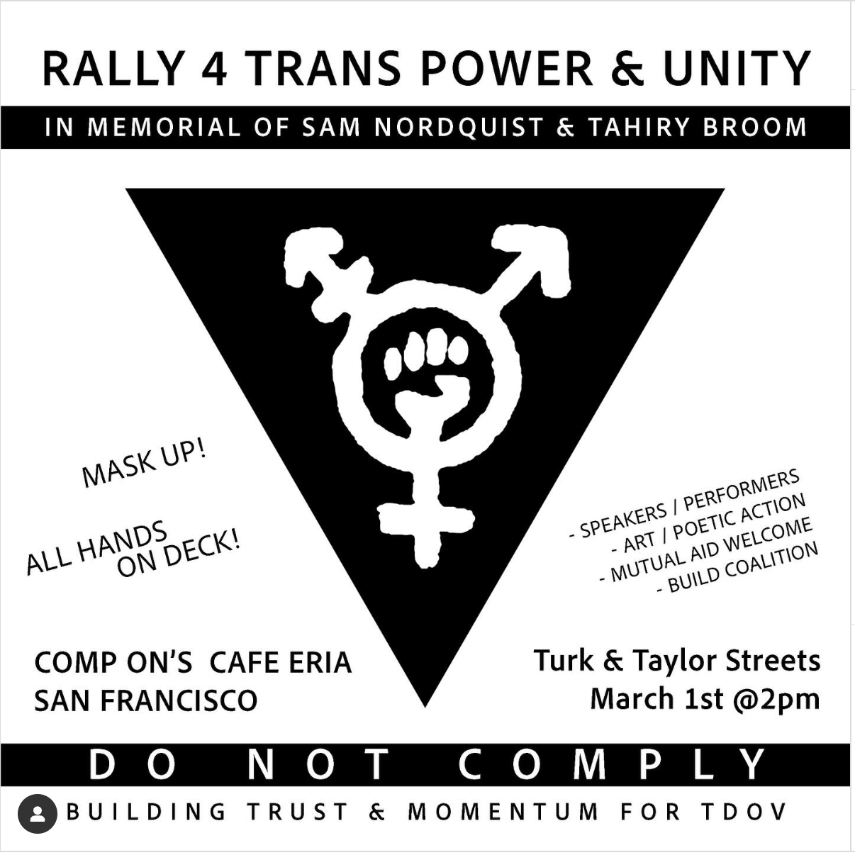 Rally for Trans Power and Unity