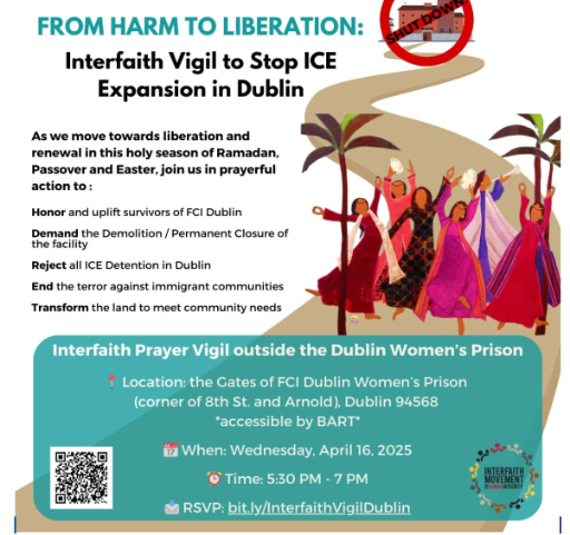 From Harm to Liberation: Interfaith Vigil to Stop ICE Expansion in Dublin