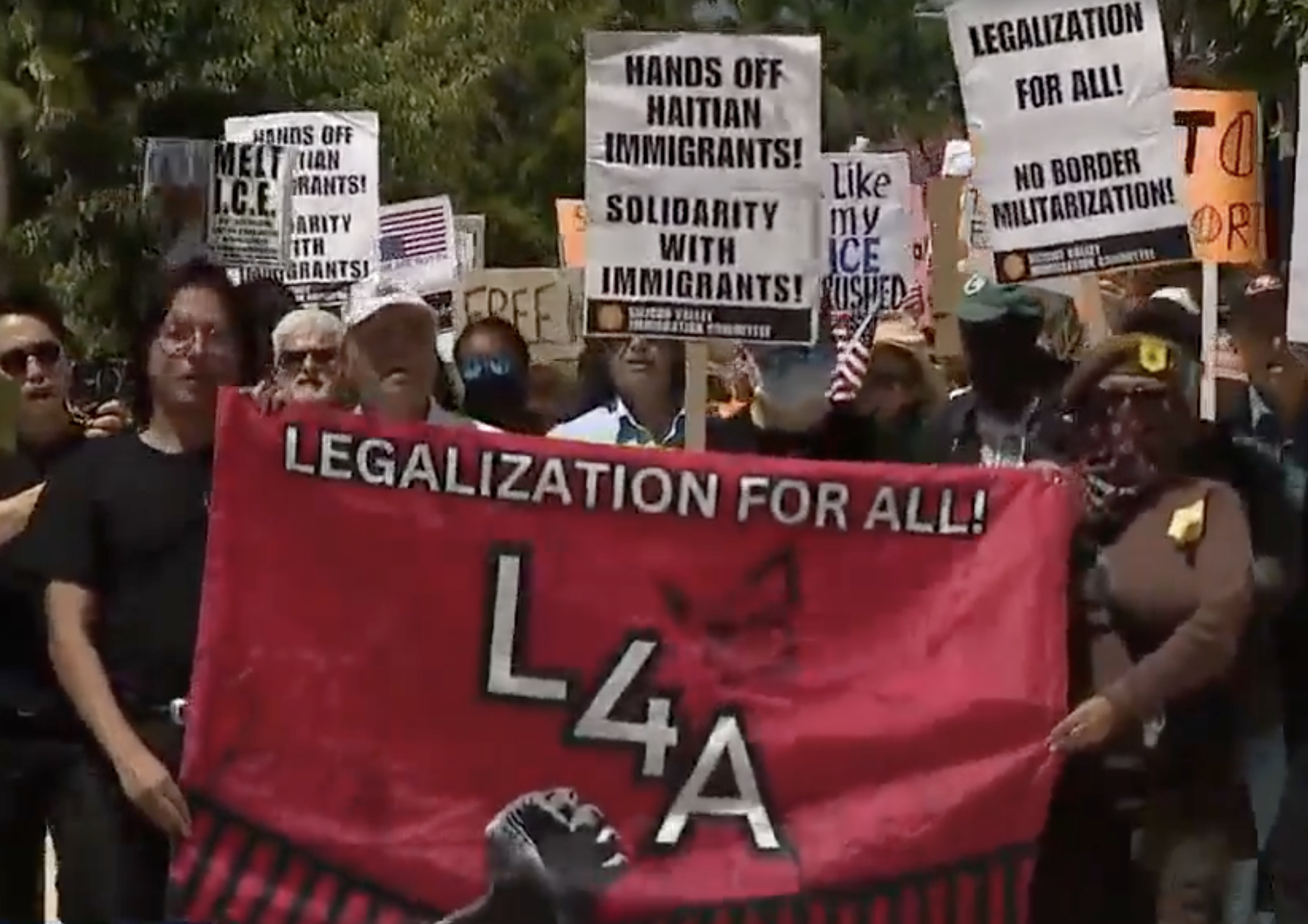 Hundreds in South, East Bay protest Trump, ICE raids against immigrants