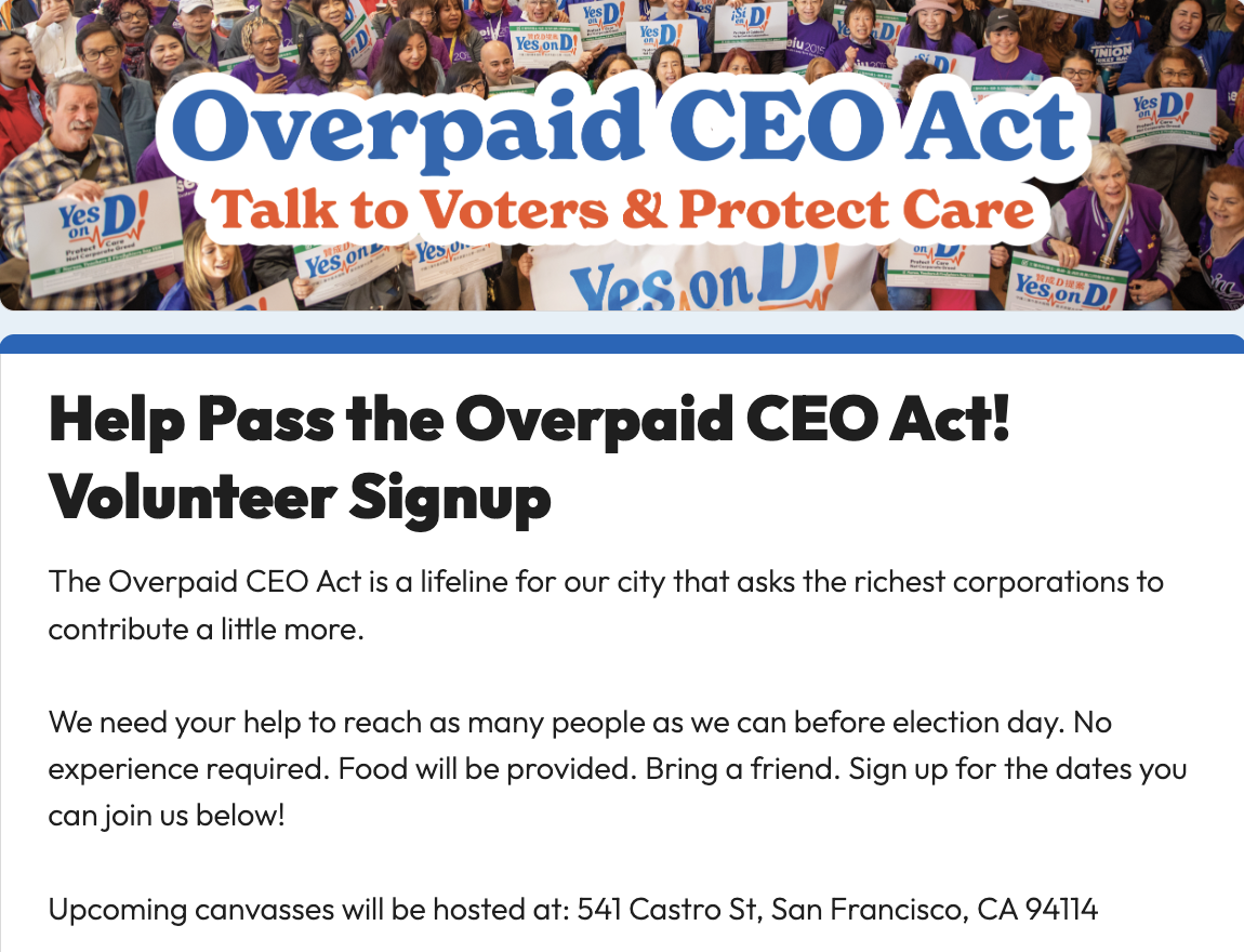 Canvass for Overpaid CEO Act Prop D