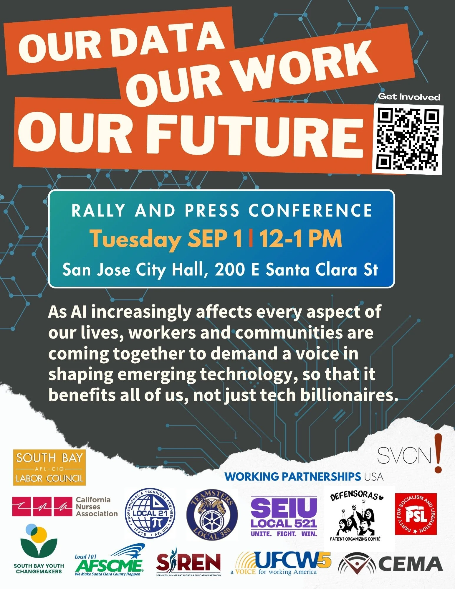 Our Data, Our Work, Our Future Press Conference &amp; Rally