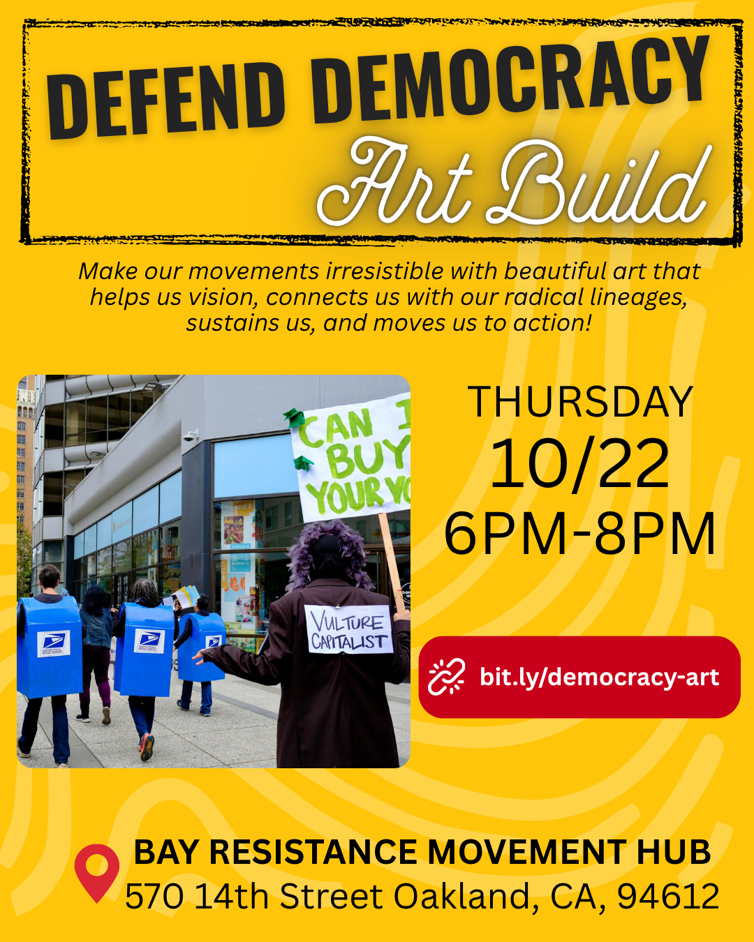 Defend Democracy Art Build
