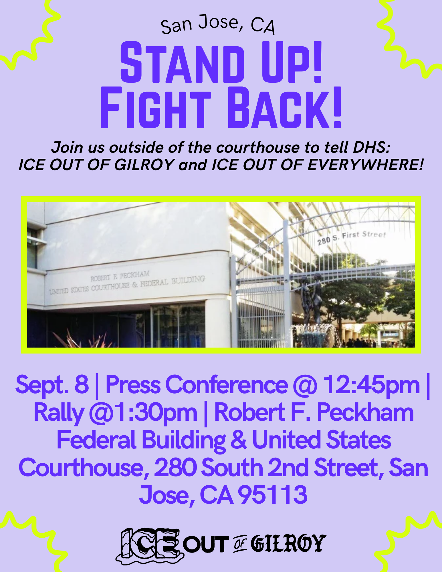 ICE Out of Gilroy Press Conference & Rally