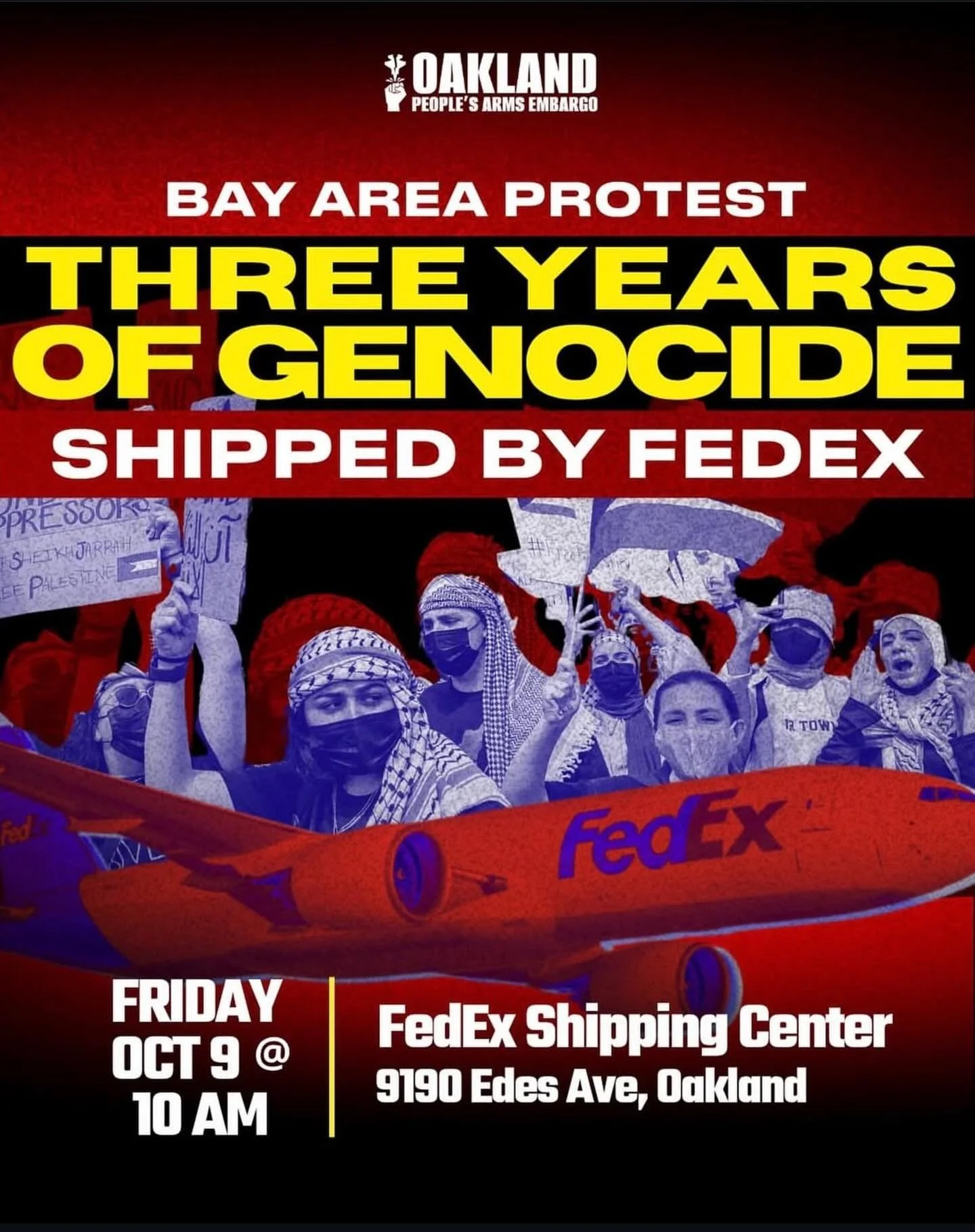 Oakland Arms Embargo: FedEx Protest