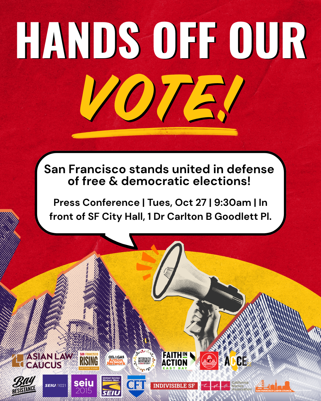 Hands Off Our Vote Press Conference