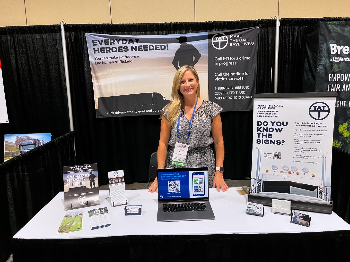 Our VP Andrey was fortunate enough to meet Heather with TAT (Truckers Against Trafficking) at a recent conference and learned about all of the wonderful things that they do.

Synergy Logistics is proud to support TAT in their mission to build a mobil
