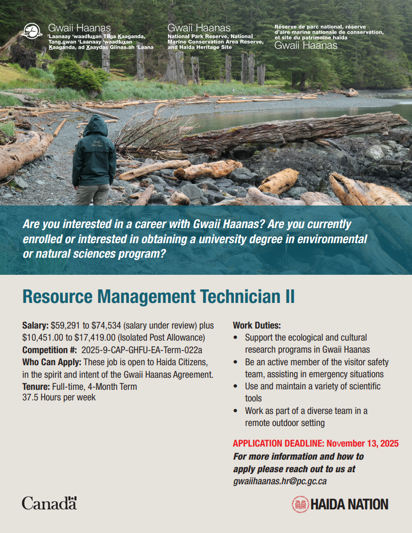 Gwaii Haanas: Resource Management Technician II