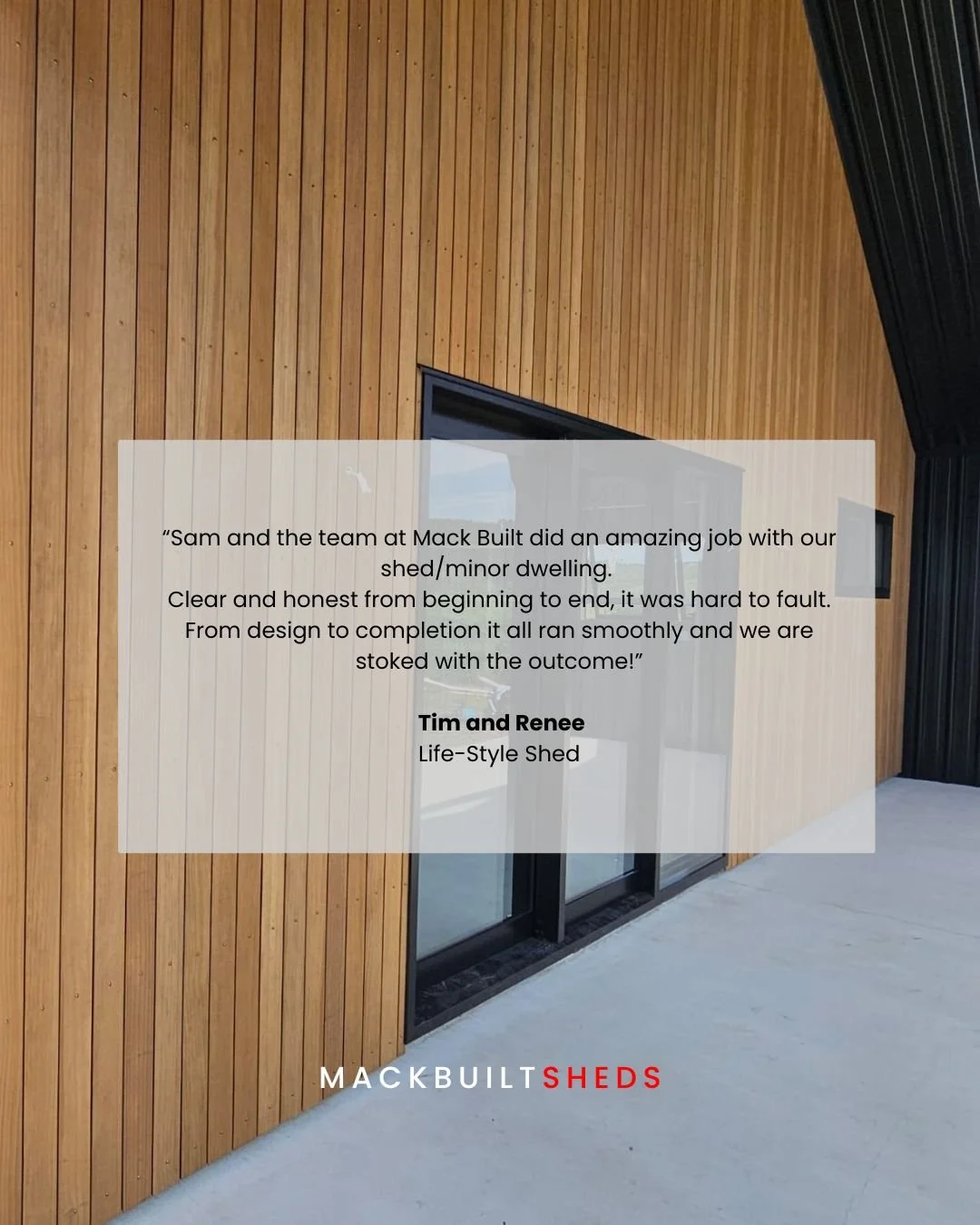 Another awesome project completed by the team at Mack Built.

From concept through to completion, this shed/minor dwelling was a great one to bring to life, and we couldn&rsquo;t be happier with the final result. A huge thank you to our clients for t