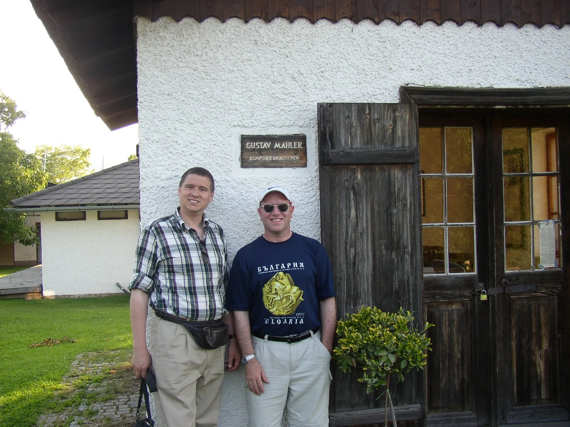 Mark with best friend at Mahler's composing cottage in Steinbach am Attersee 