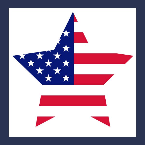Star-shaped flag graphic