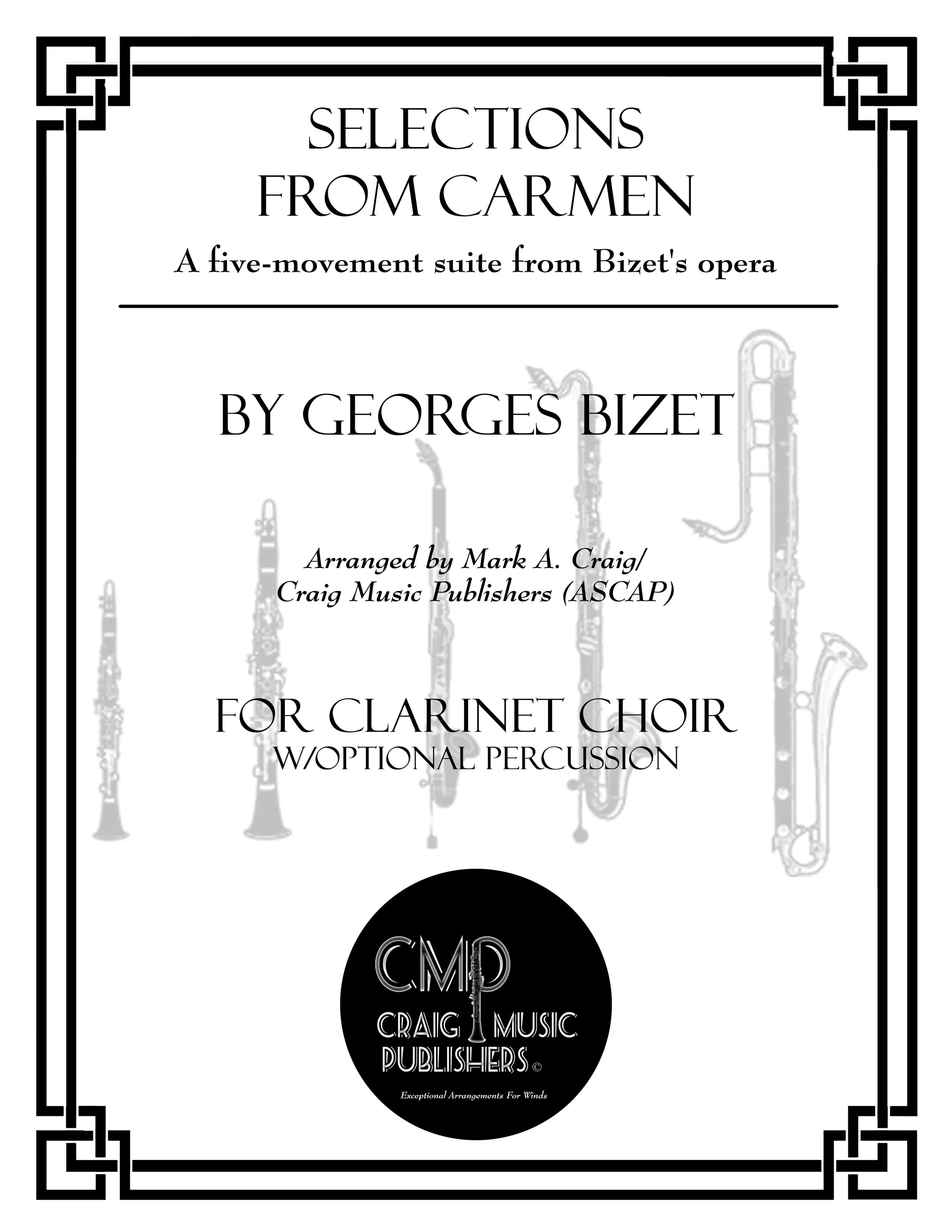 Bizet - Selections from Carmen for CC - Cover Page