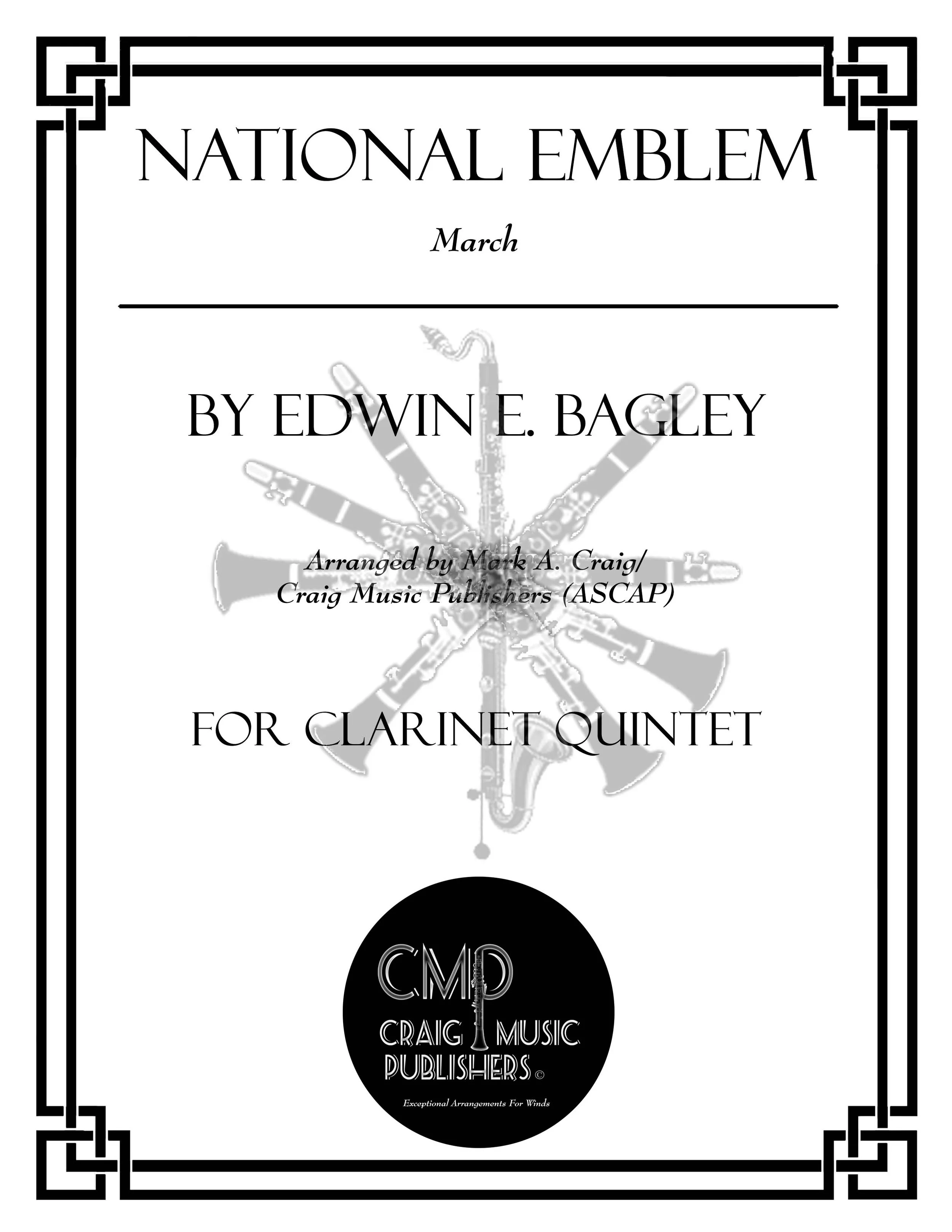 Cover art for Bagley - National Emblem for Clarinet Quintet