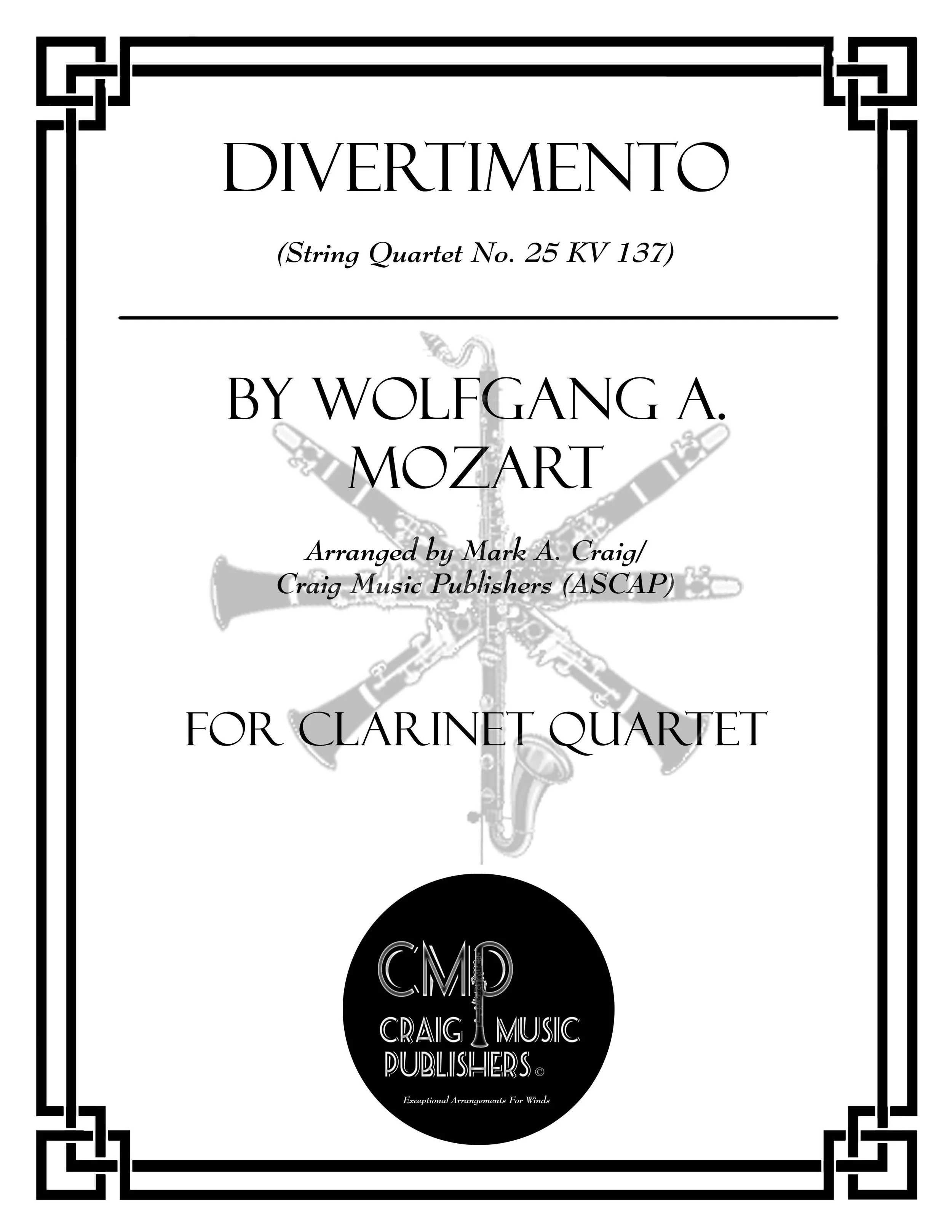 Mozart - Divertimento KV 137 for CQ - SMP Press - Cover Page th.jpg