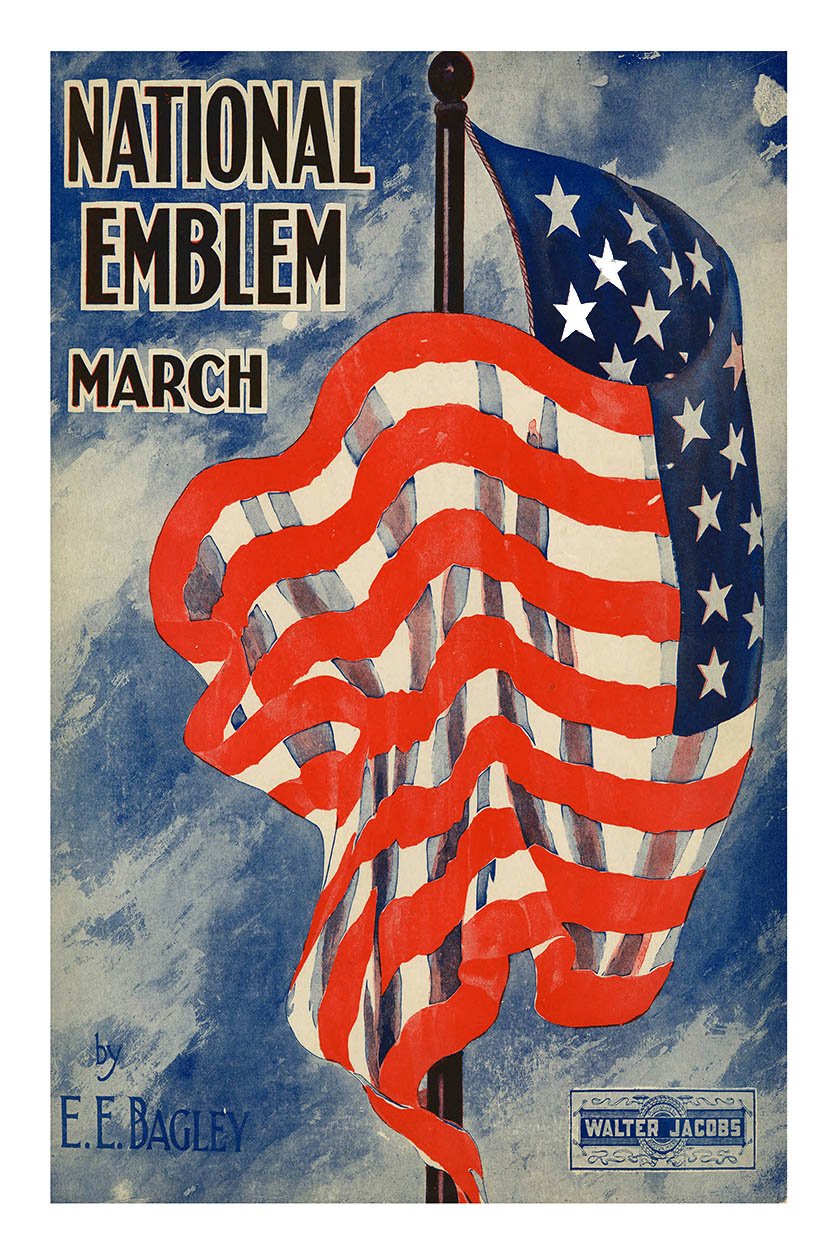 Cover art for sheet music: National Emblem by Edwin Eugene Bagley 1906 PD